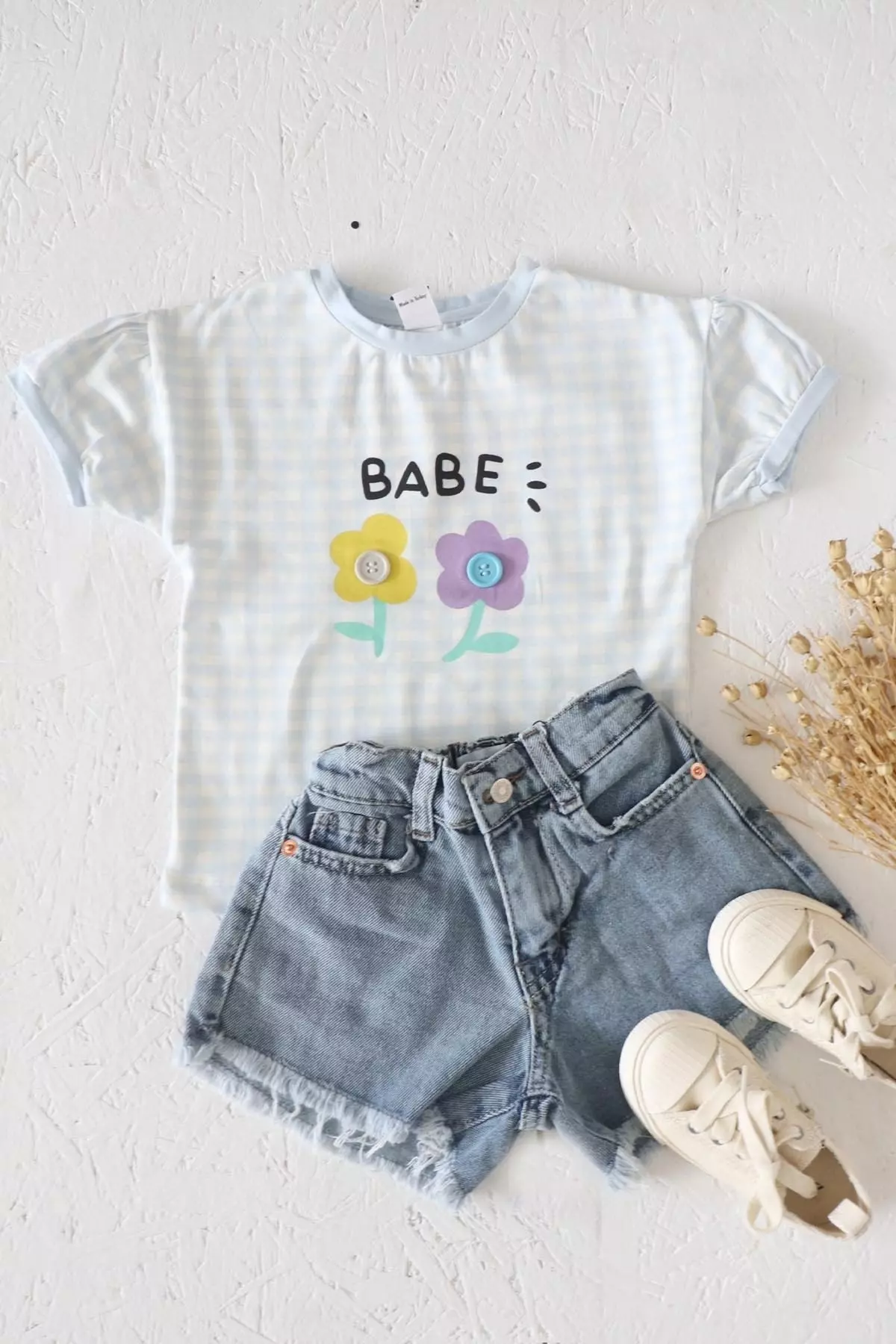 New Season Girl's Checked T-shirt
