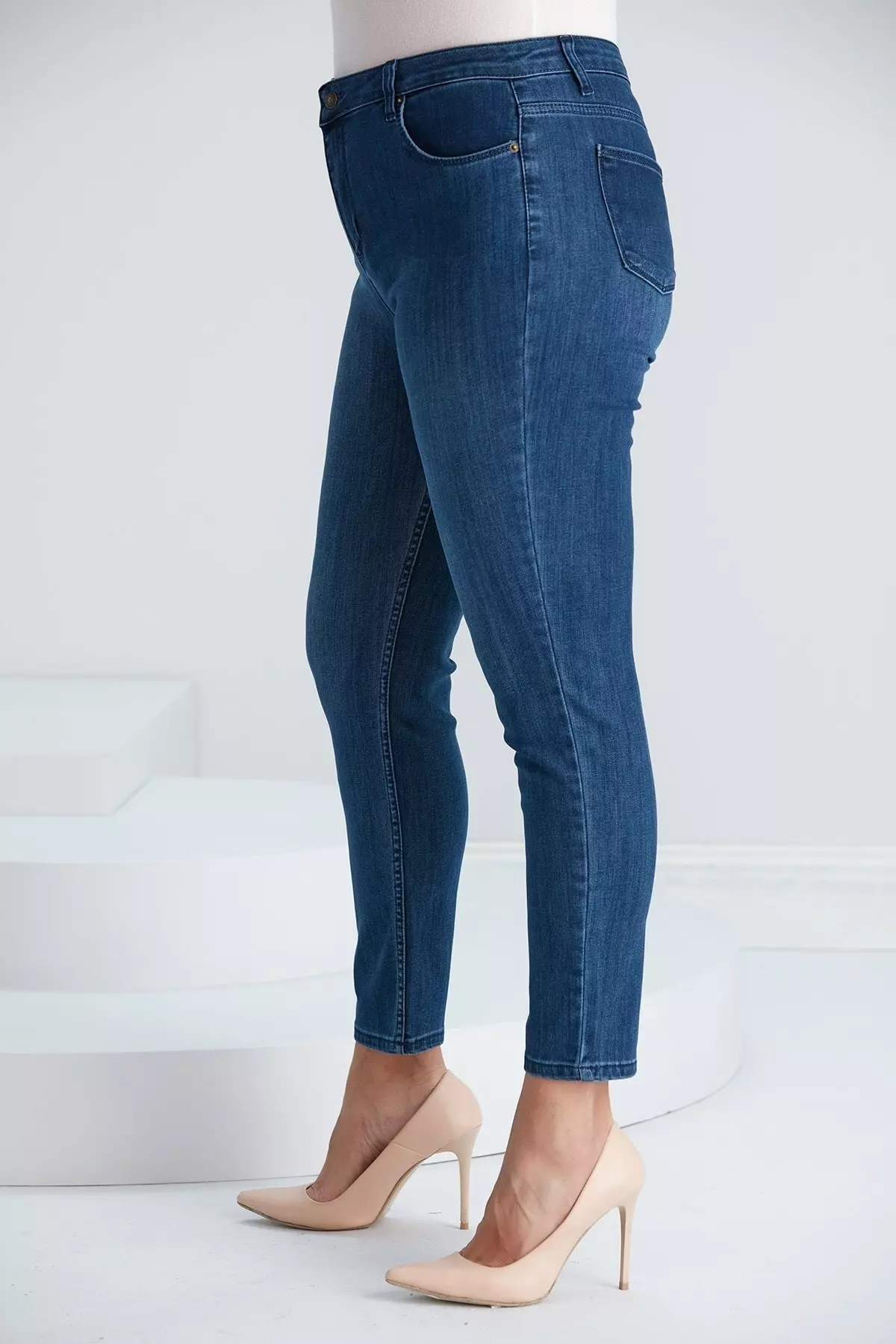 Plus Size Blue Pants