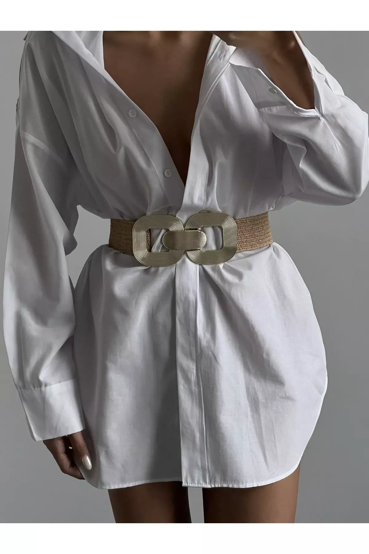 Pass-through Buckle Elastic Woven Belt