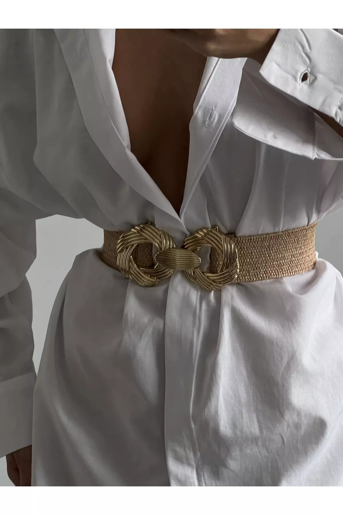 Pass-through Buckle Elastic Woven Belt