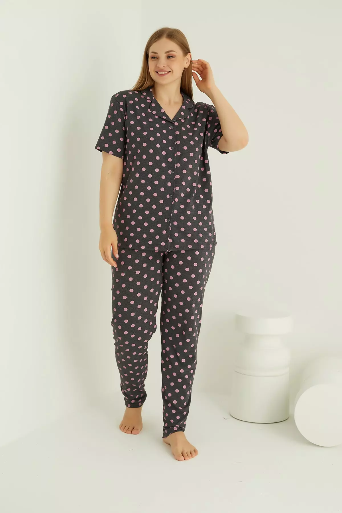 COTTON BUTTONED PAJAMA SET