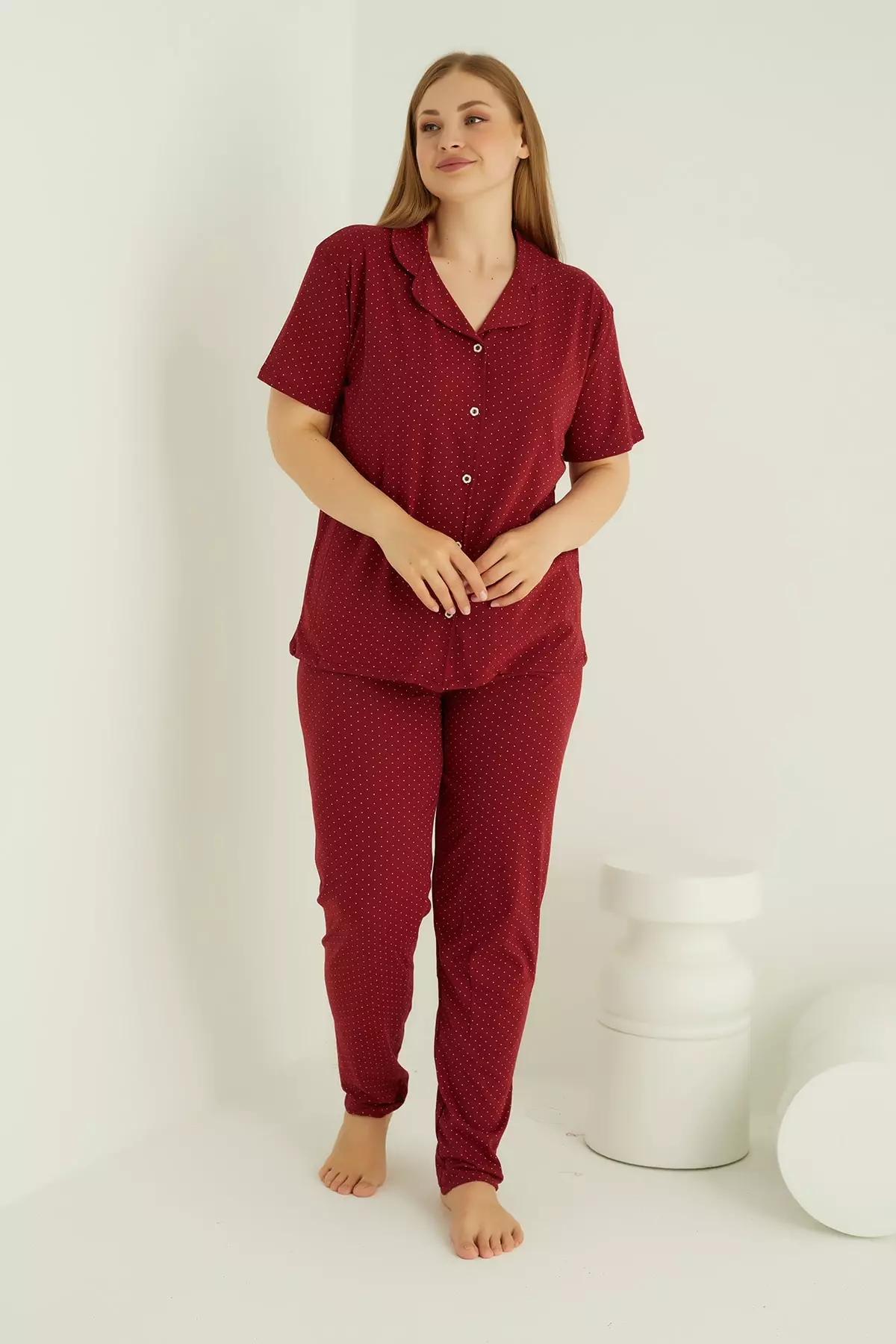 COTTON BUTTONED PAJAMA SET