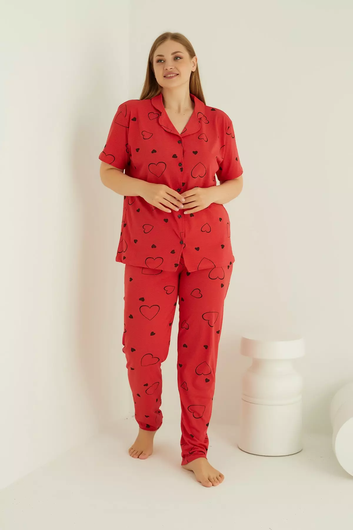 COTTON BUTTONED PAJAMA SET