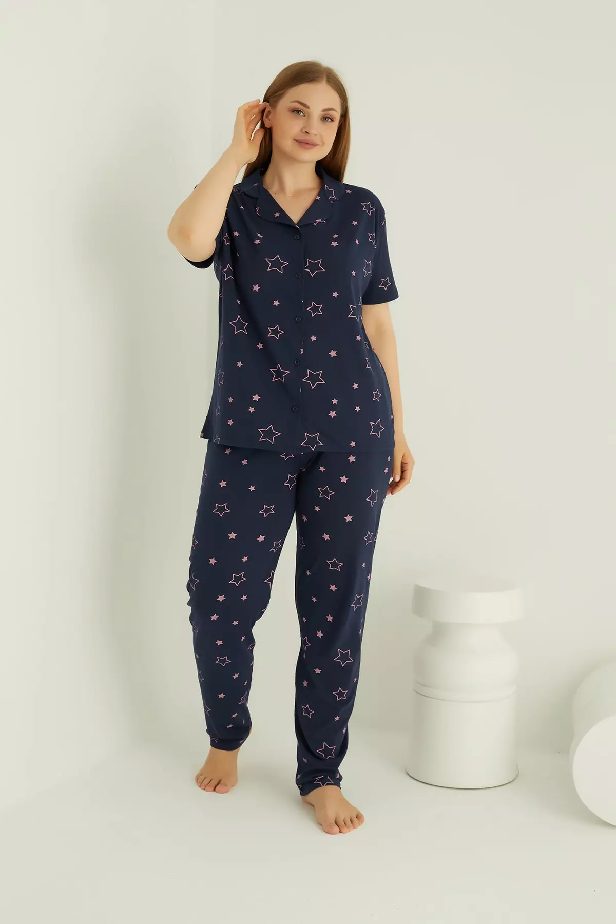 COTTON BUTTONED PAJAMA SET