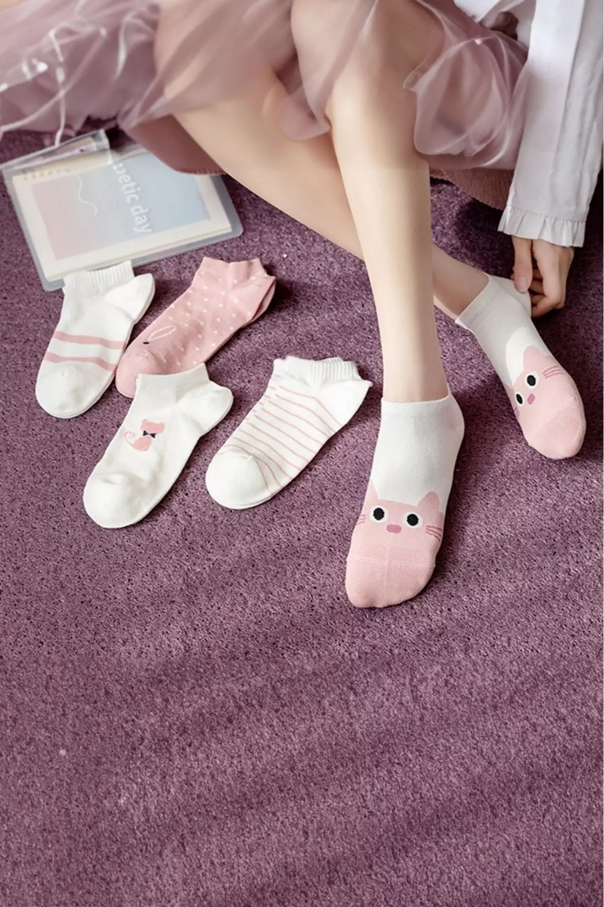 5-Piece Patterned Women's Socks