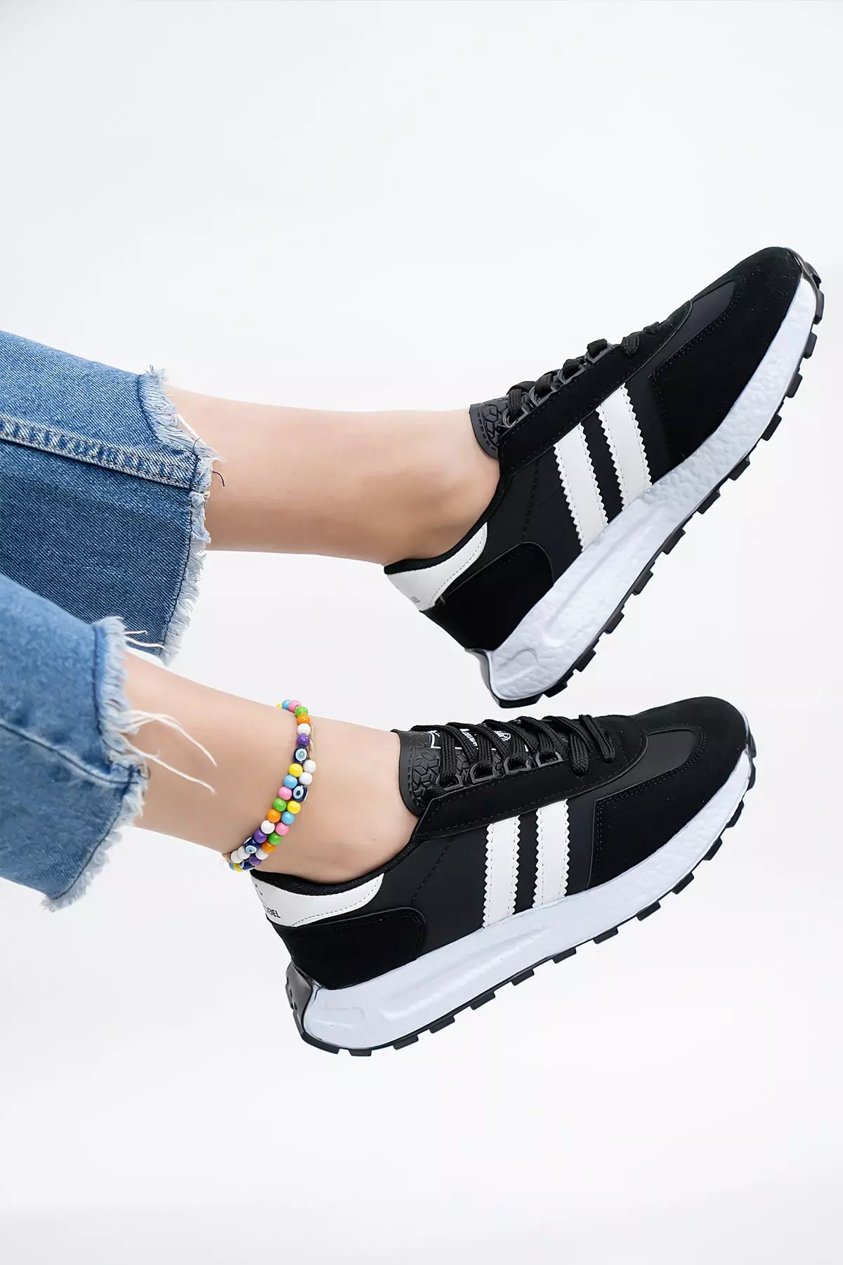 Women Men Daily Sneaker Black White