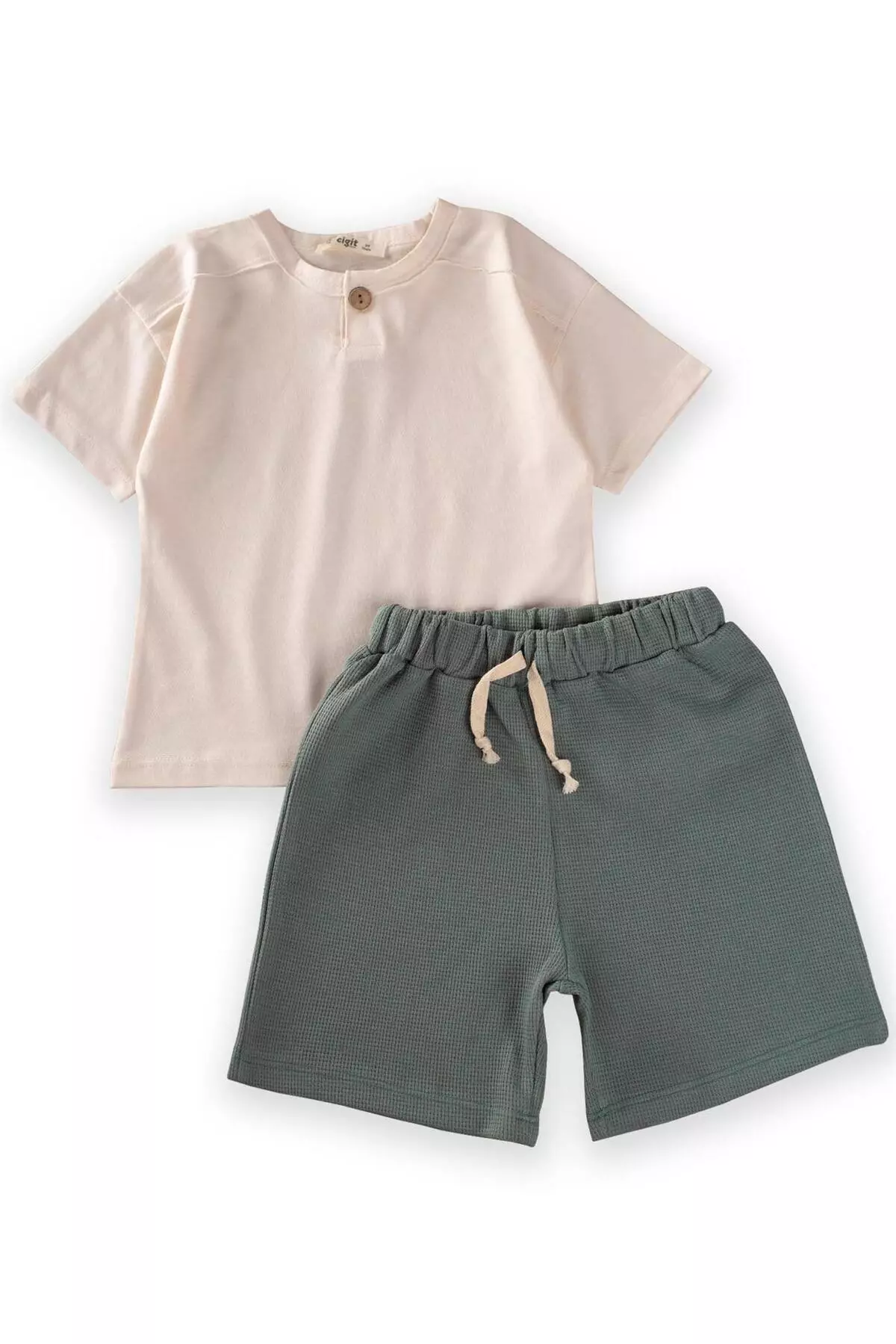 Basic Waffle Robe Set Sand