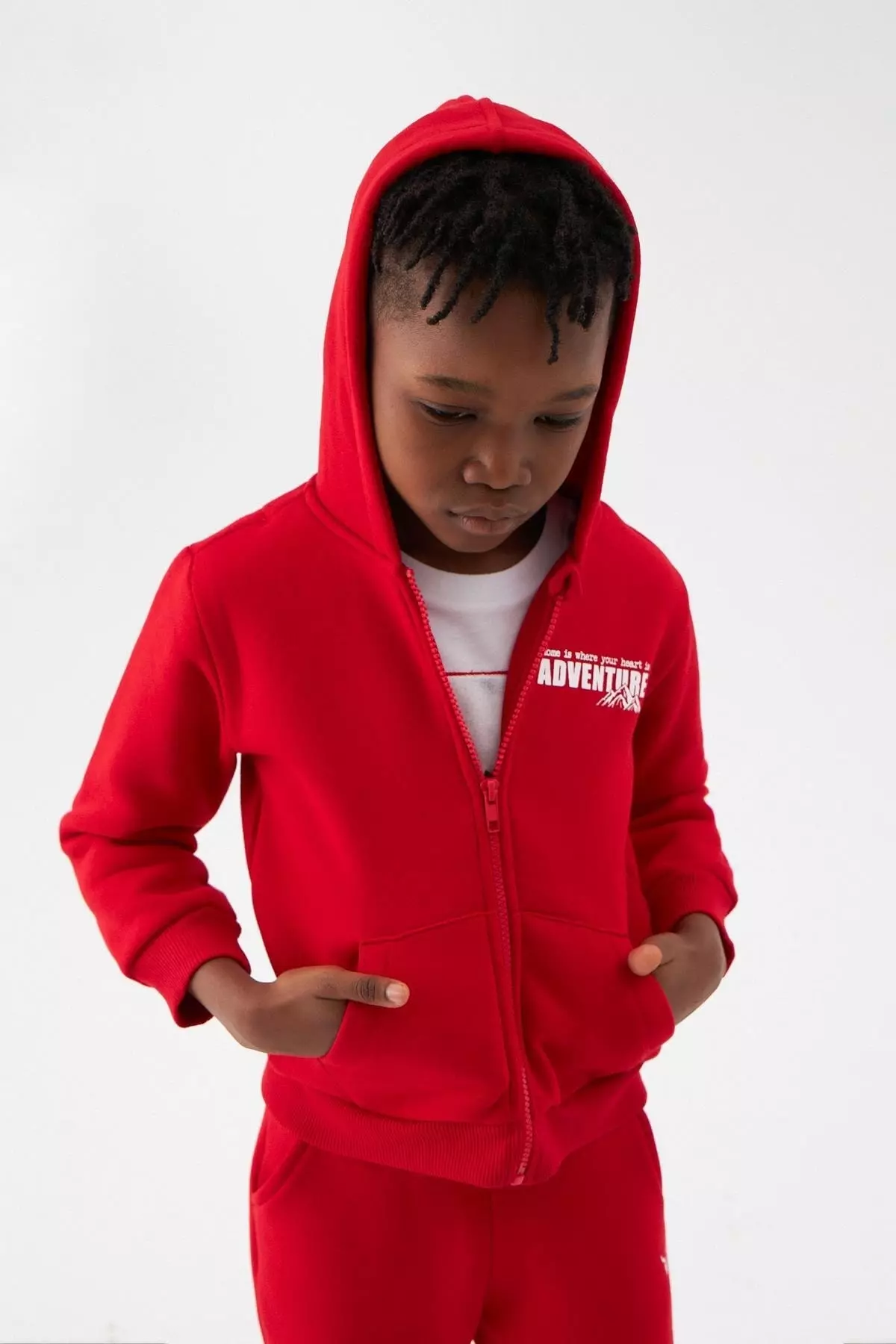 Boy's Red Sweatshirt Top 22fw0nb3412