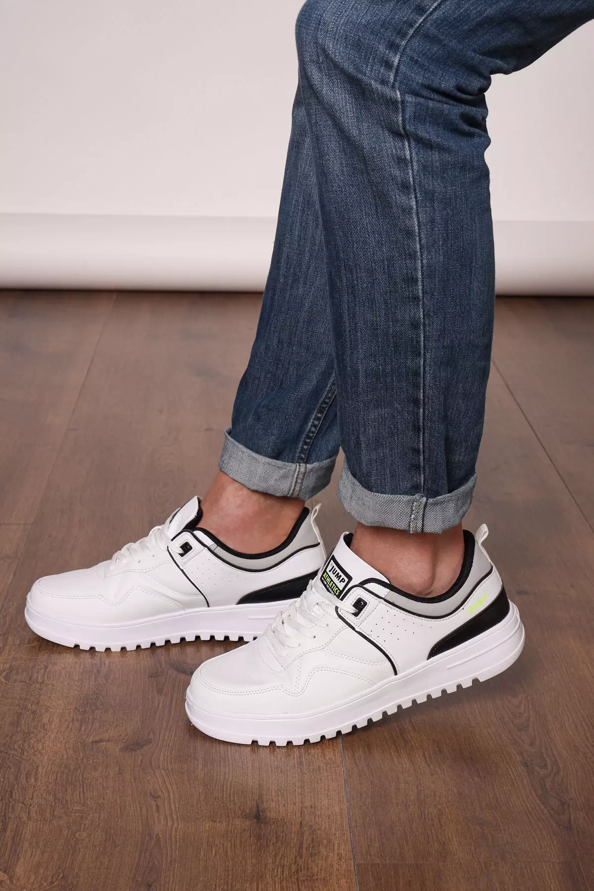 27762 White - Black Men's Sneaker Daily Sports Shoe