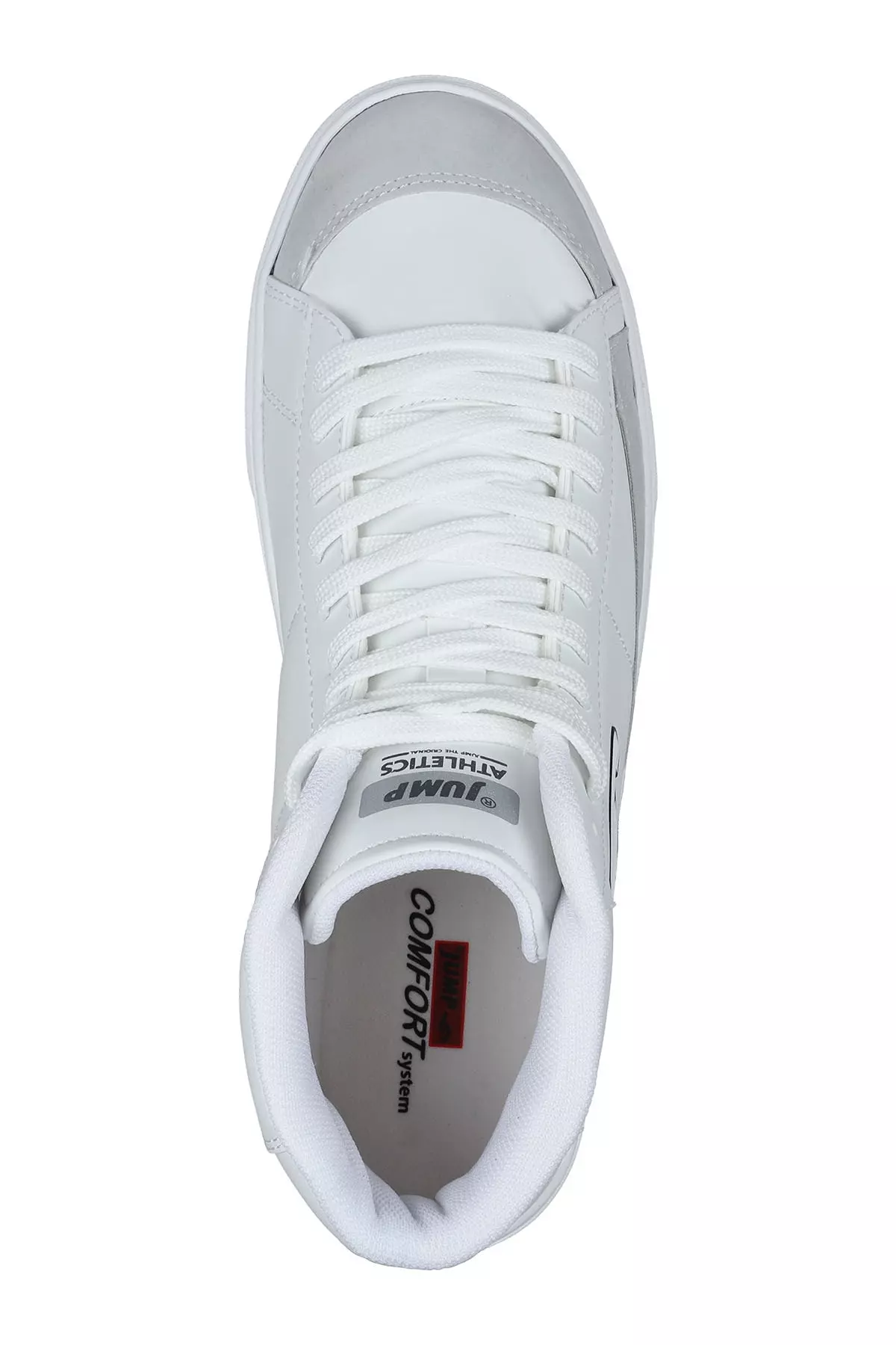 28166 White - Gray Wristband Men's Sneaker Sports Shoe