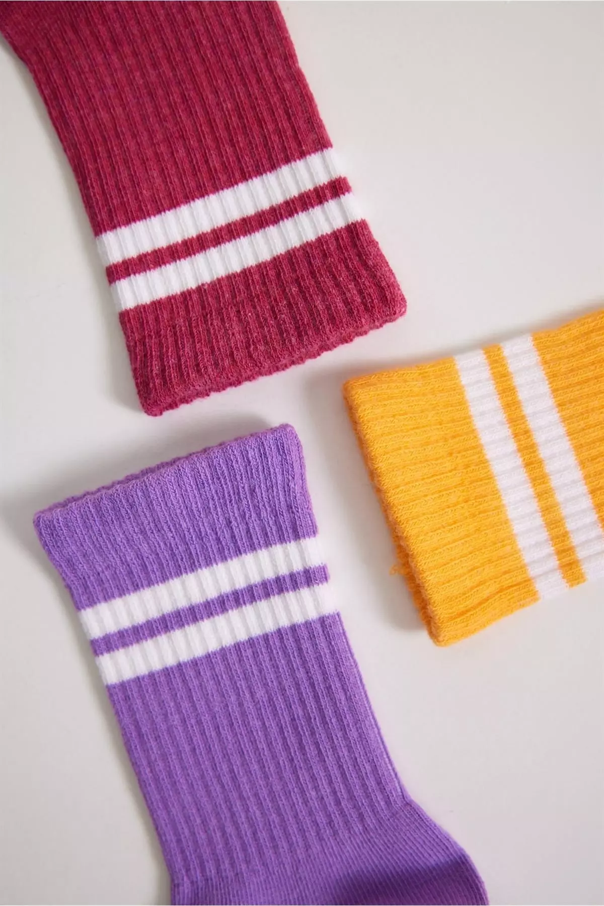 3-Pack Striped Girl's Socks