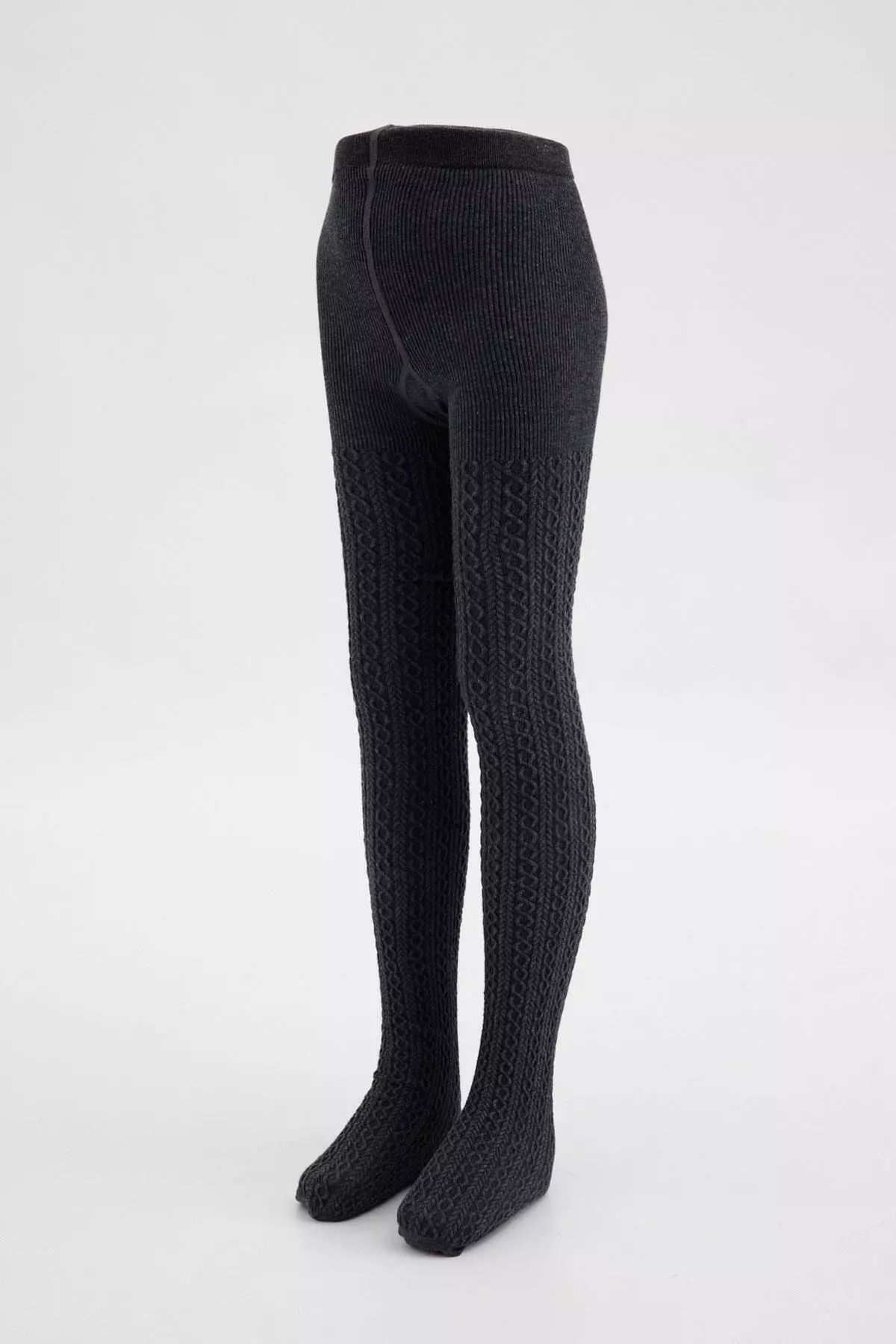 Patterned Kids Knee-High Socks Anthracite