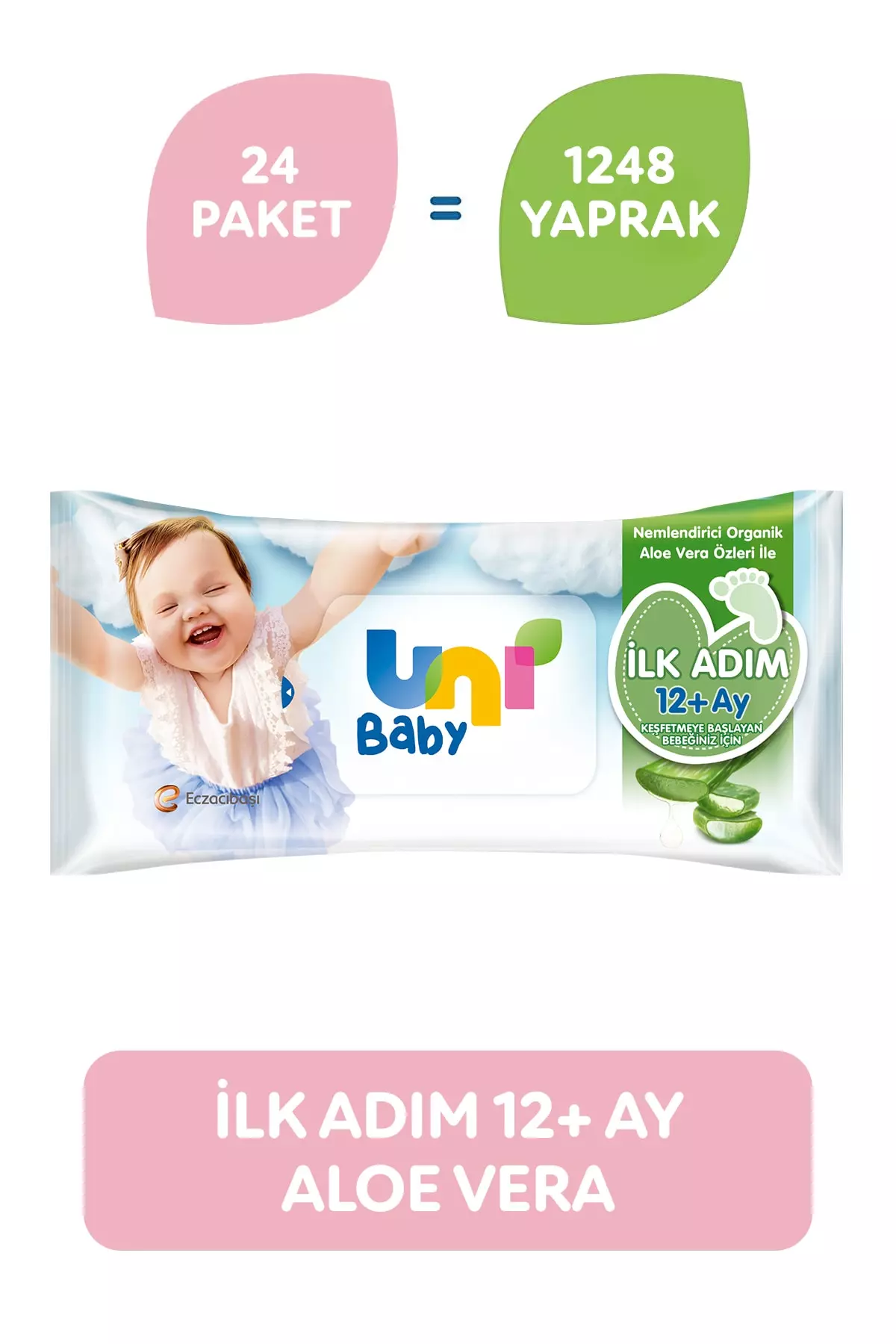 First Step Aloe Vera Wet Wipes 24-pack 1248 Sheets