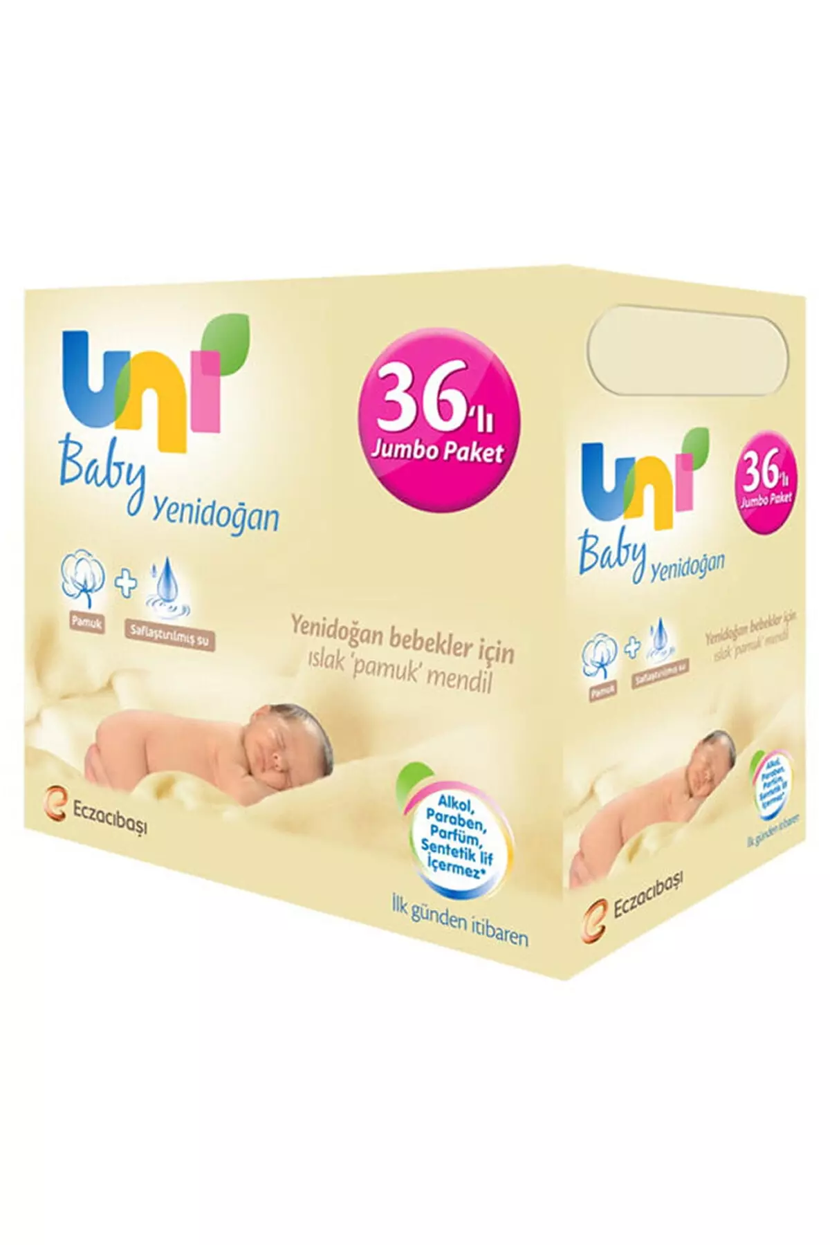 Newborn Wet Cotton Wipes 36-Pack (1,440 Sheets)