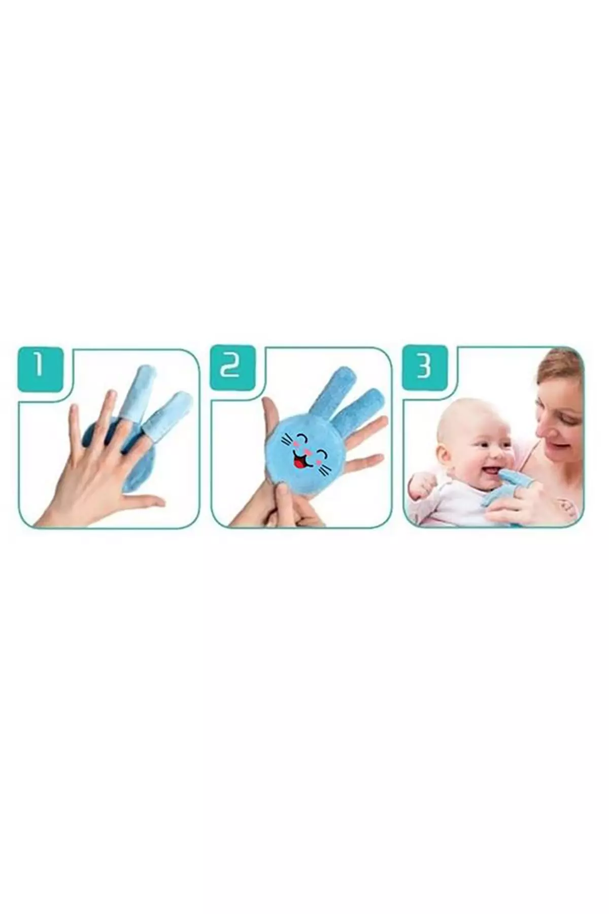 Mouth Cotton Bud Cleaning Glove - Blue