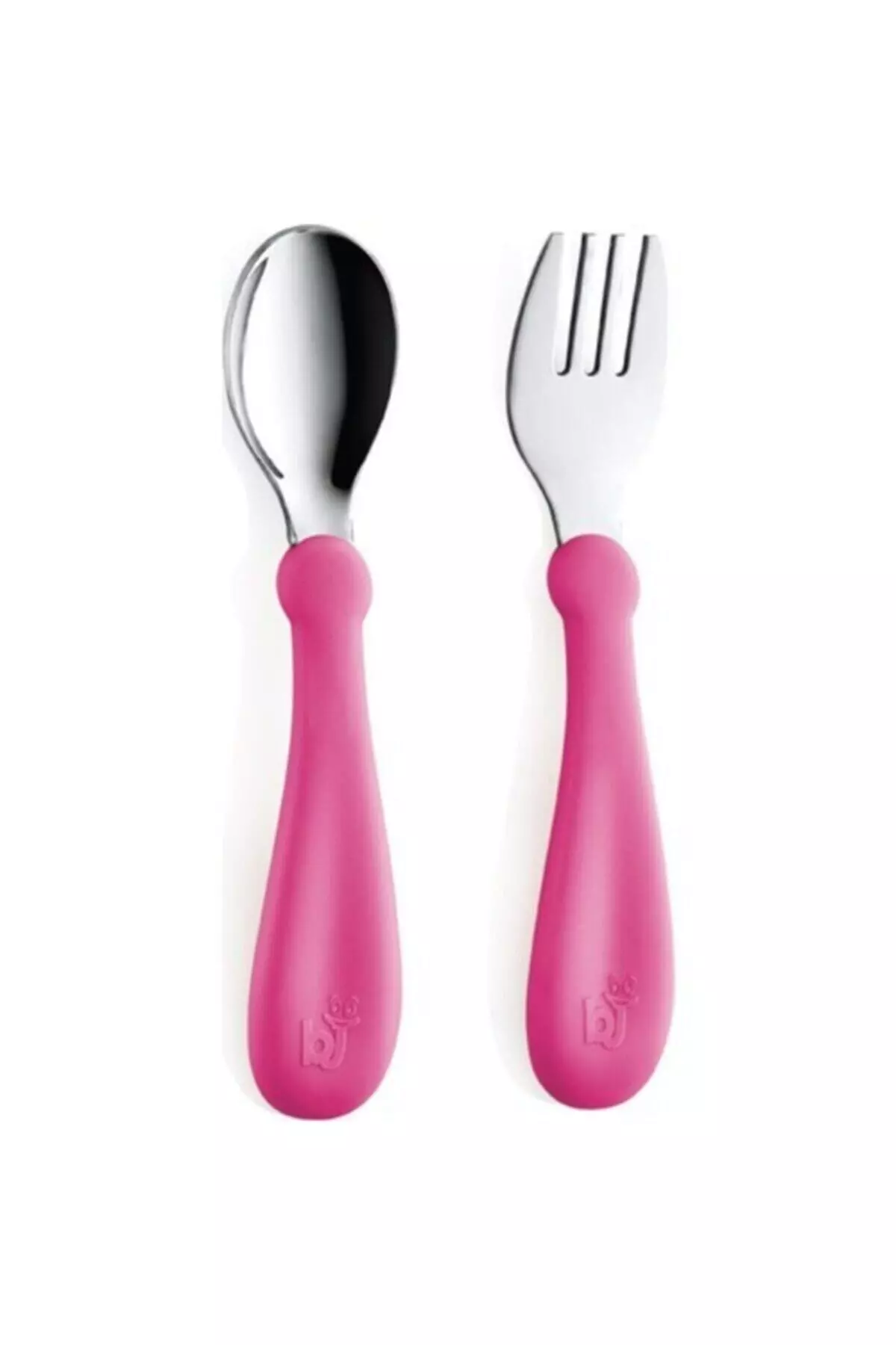 Stainless Steel Fork and Spoon Set Salmon