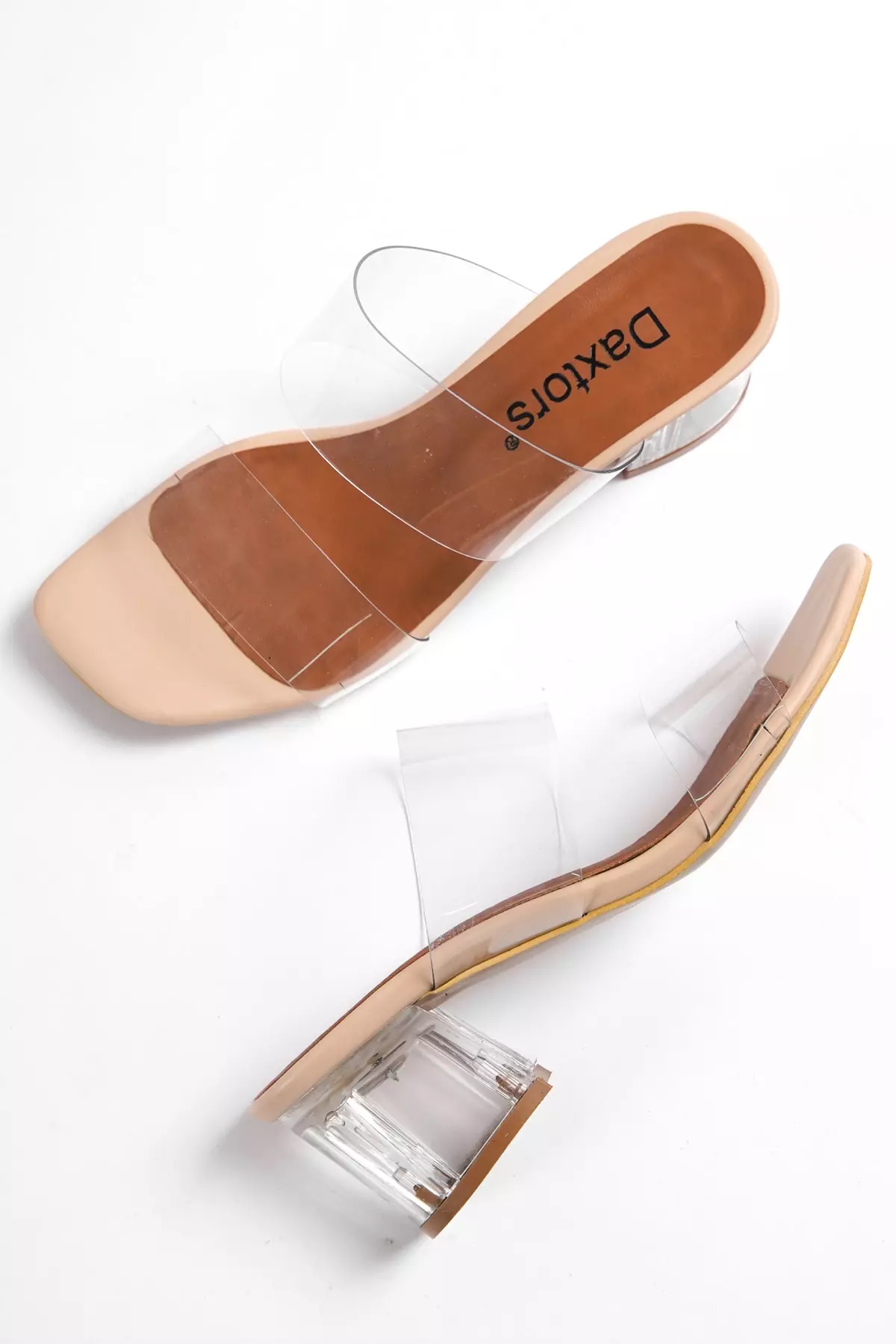D0085 Transparent Women's High Heel Slippers