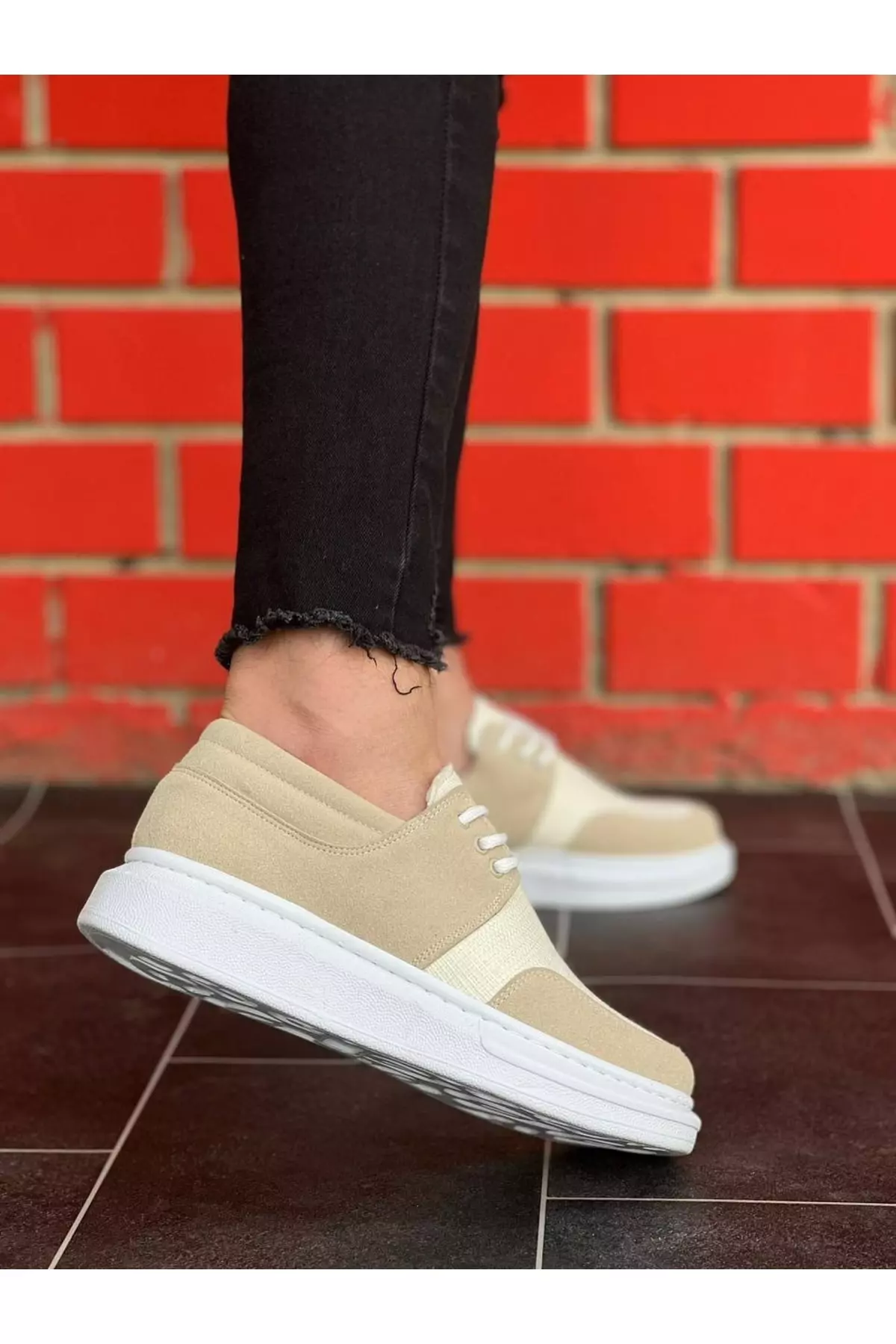 Kb 042 Slip-on Beige Daily Men's Shoes