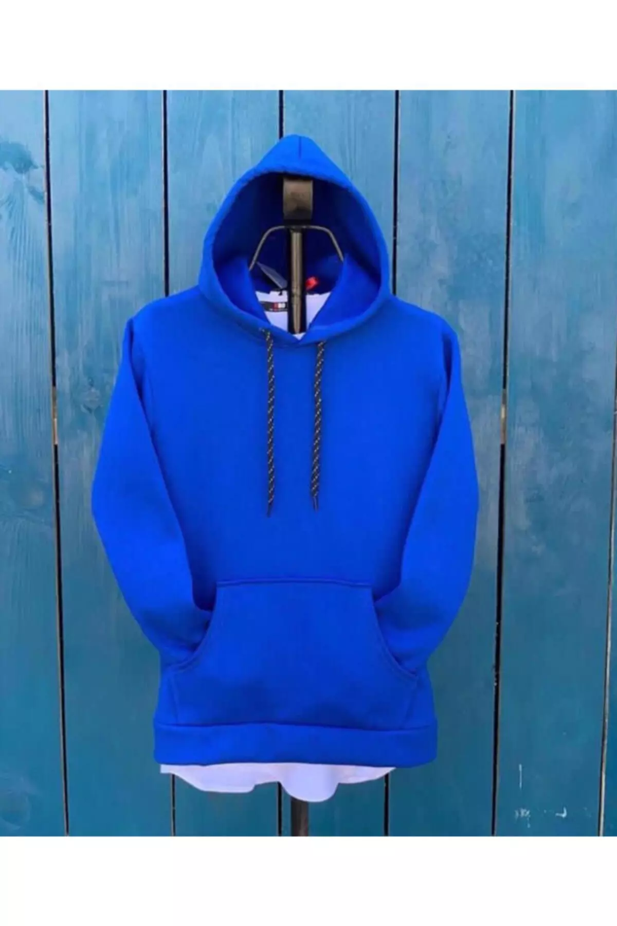 Unisex Blue Hooded Sweatshirt