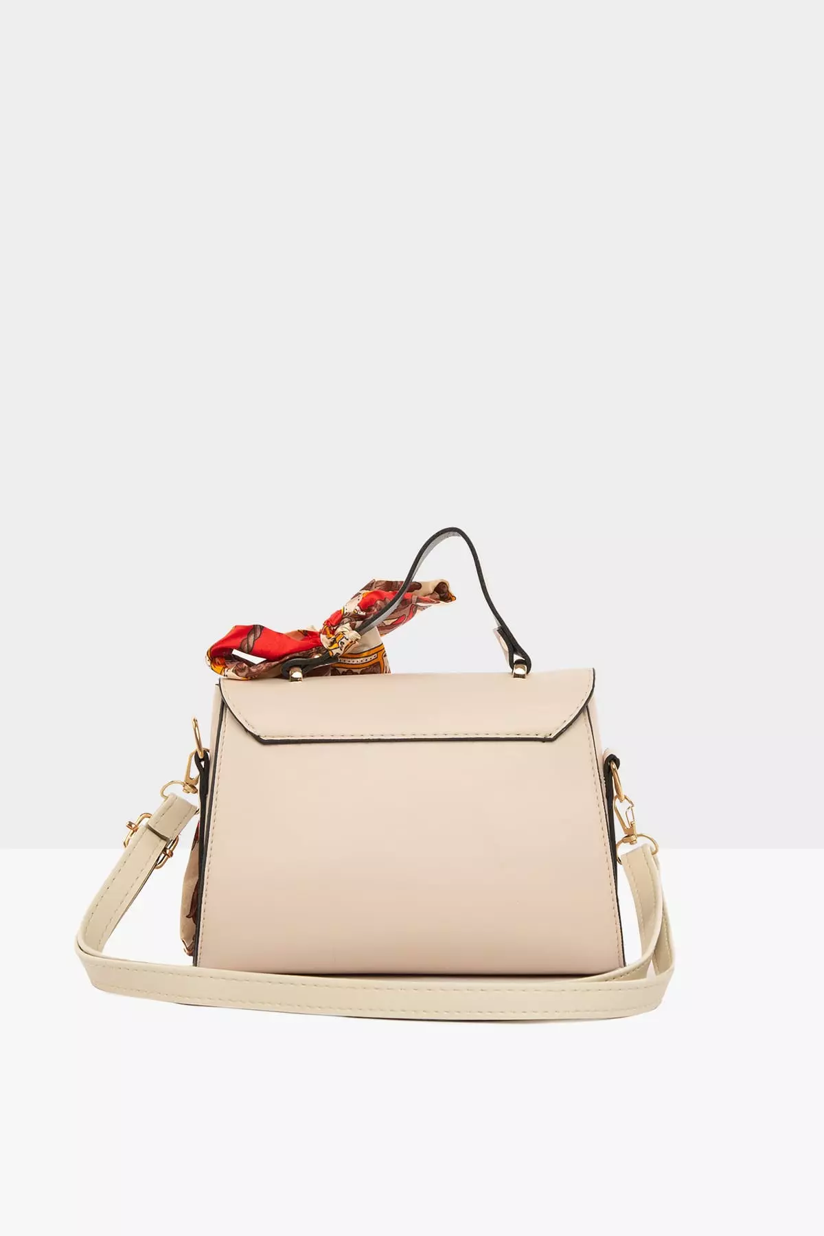 Cream Women's Covered Scarf Strap Bag M000003228