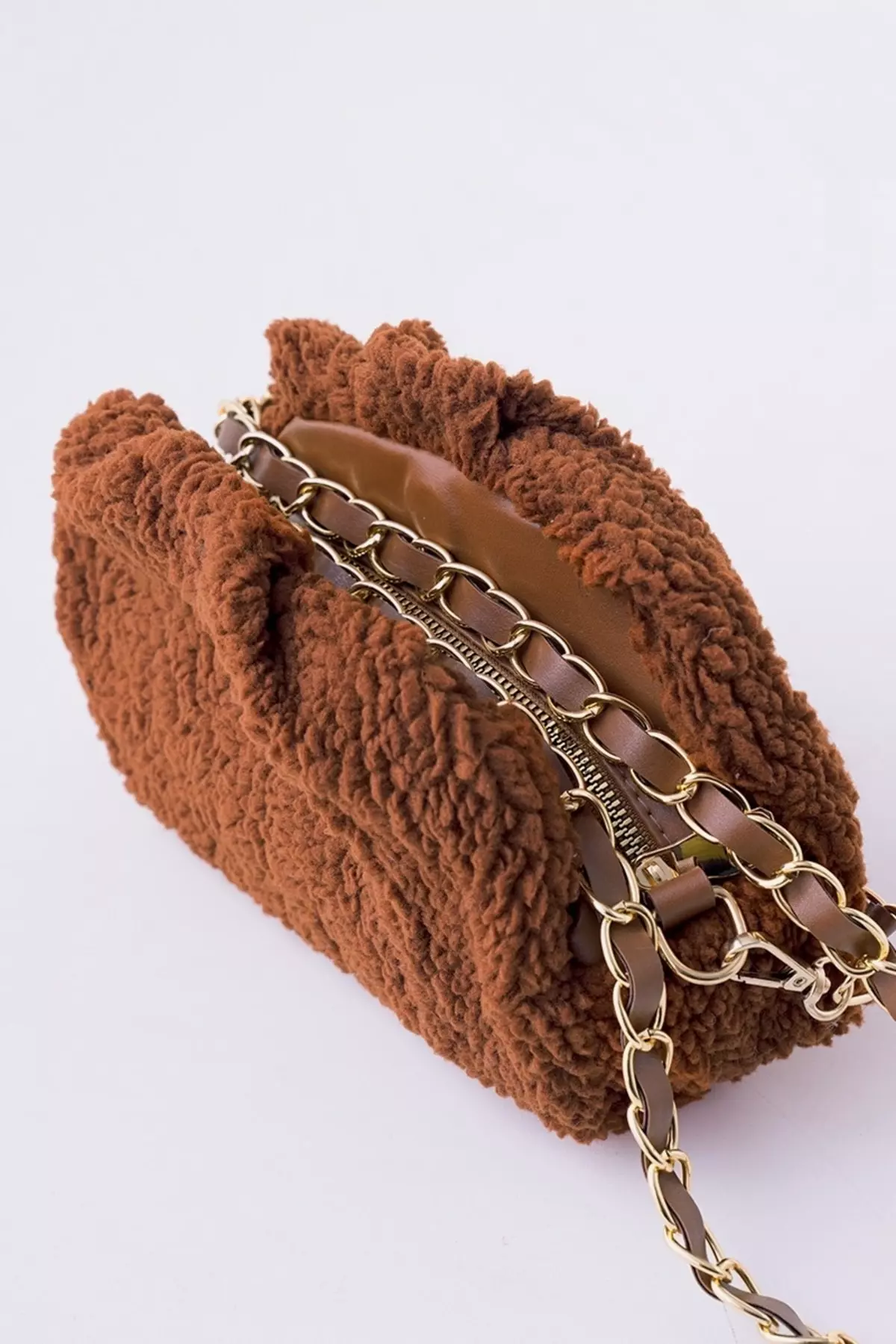 Women's Tabby Sheep Fur Plush Bag