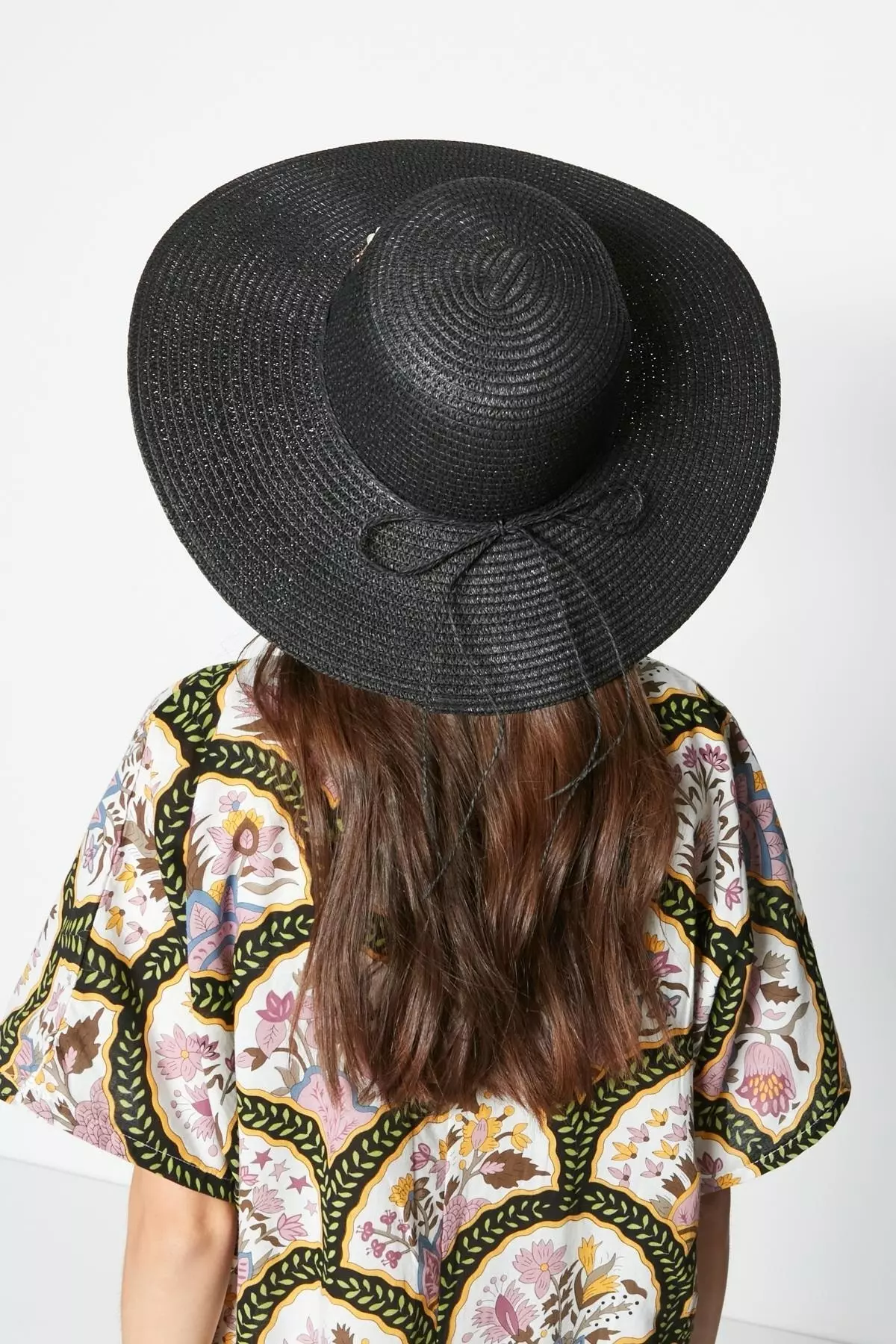 Straw Beach Hat Y23730-03 Black