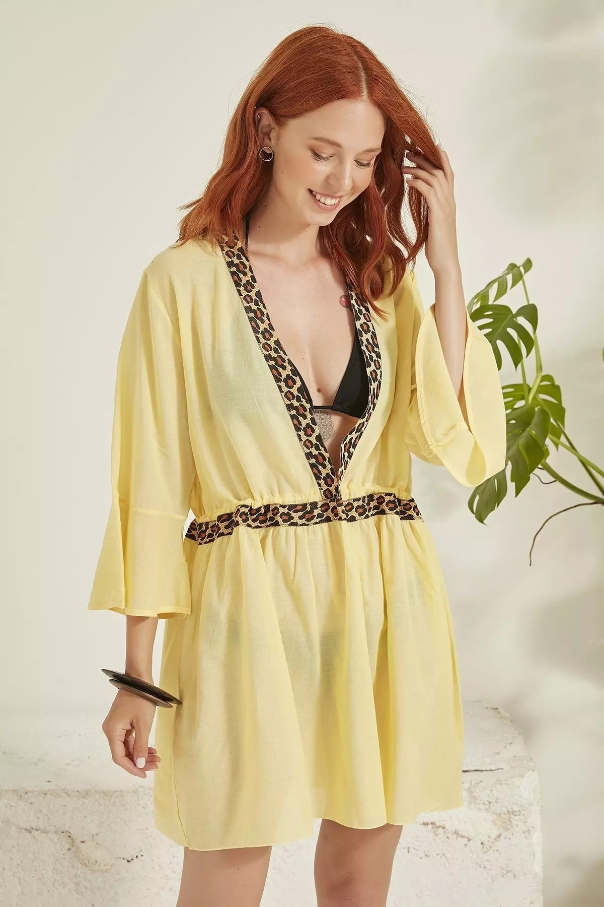 Women's Yellow Pareo Beach Dress