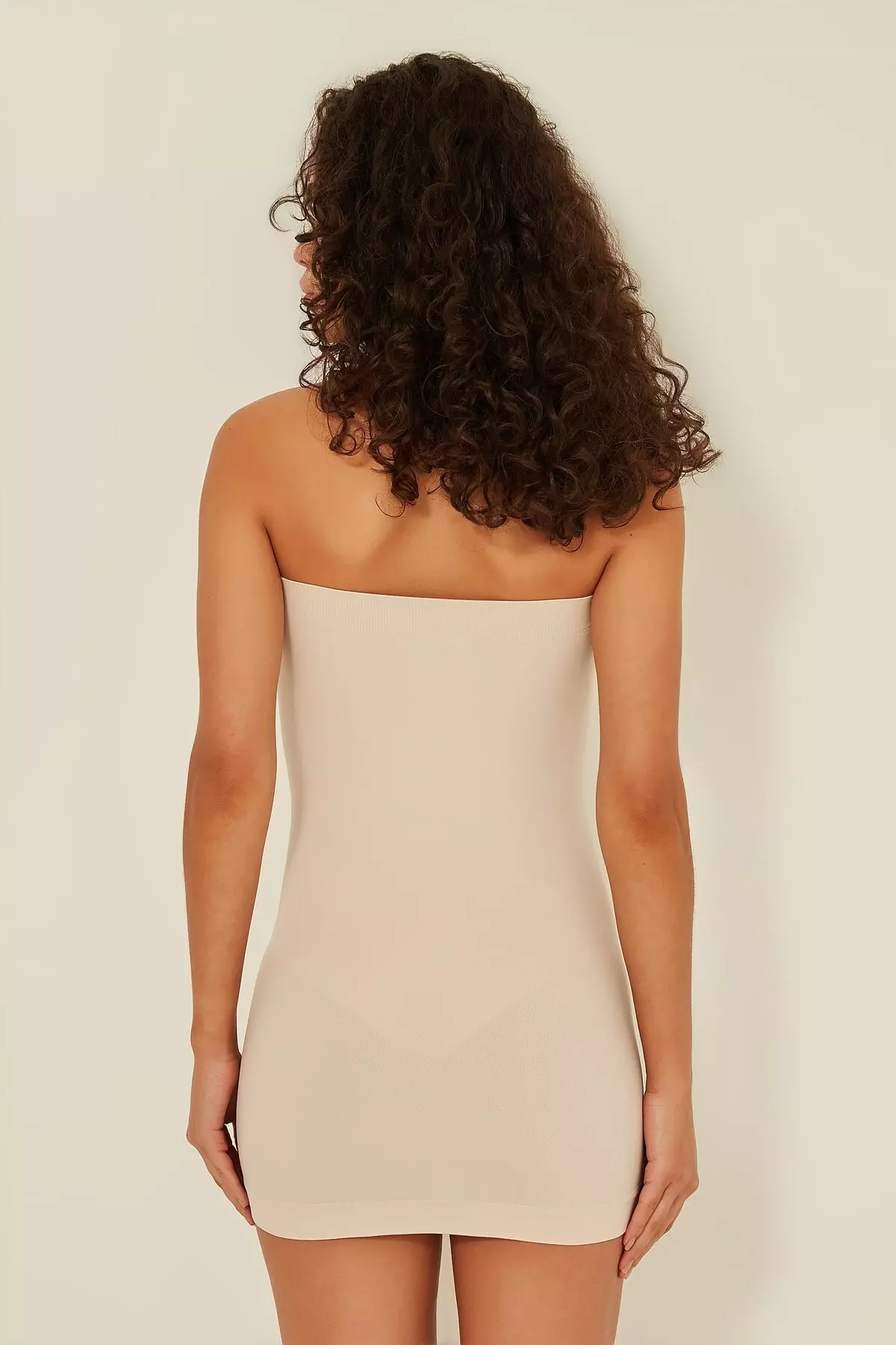 C15003 Seamless Strapless Tank Top Corset Beige