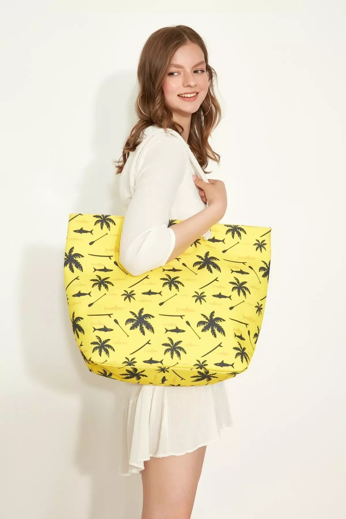Y2670-19 Women's Yellow Beach Bag