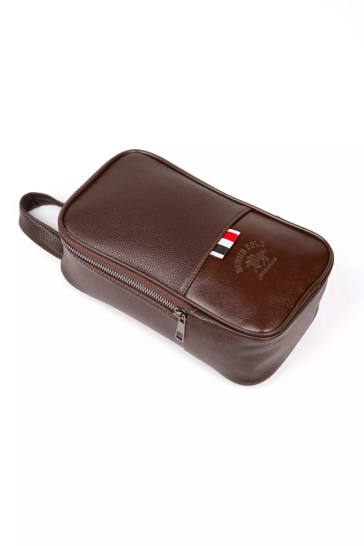 Adelina Men's Vegan Leather Travel Cosmetic Portfolio Bag Dark Brown