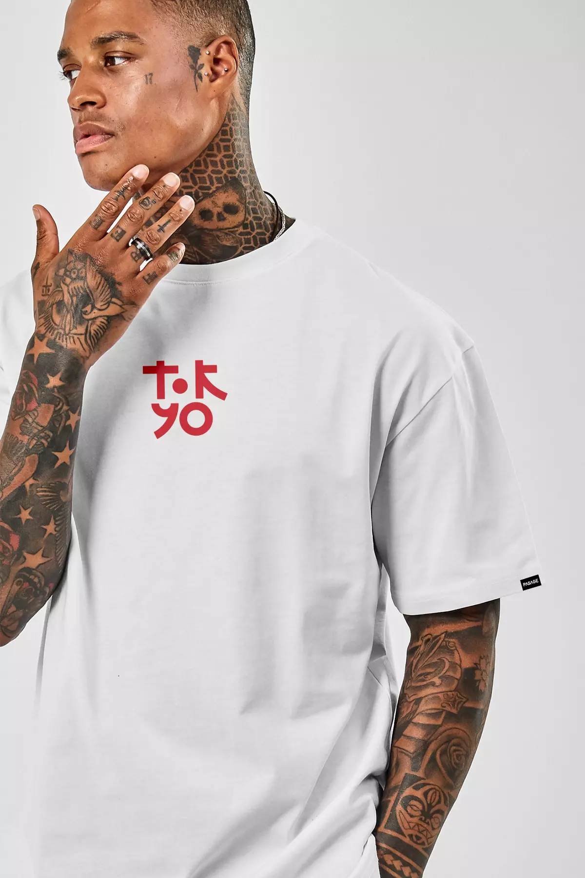 Oversize Tokyo Printed White T-shirt