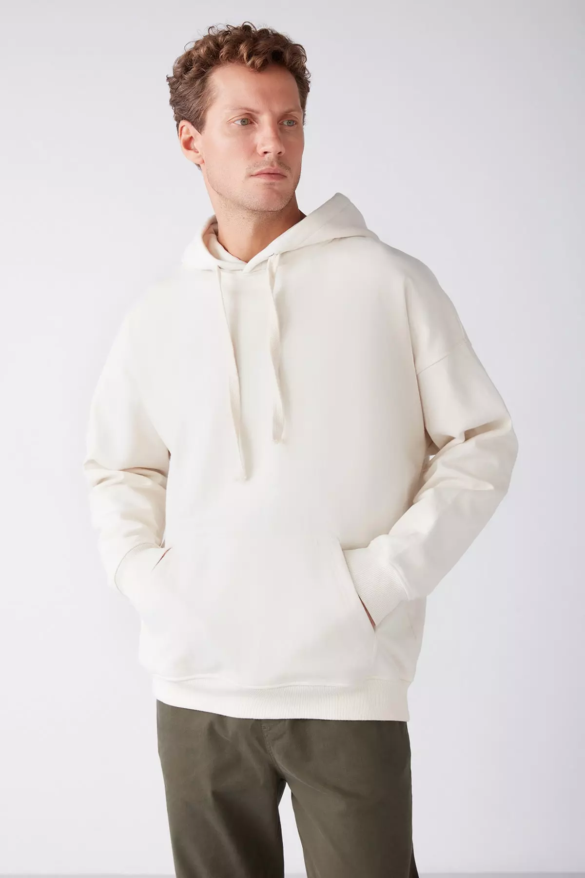 Steve Relaxed Oversize Ecru Sweatshirt