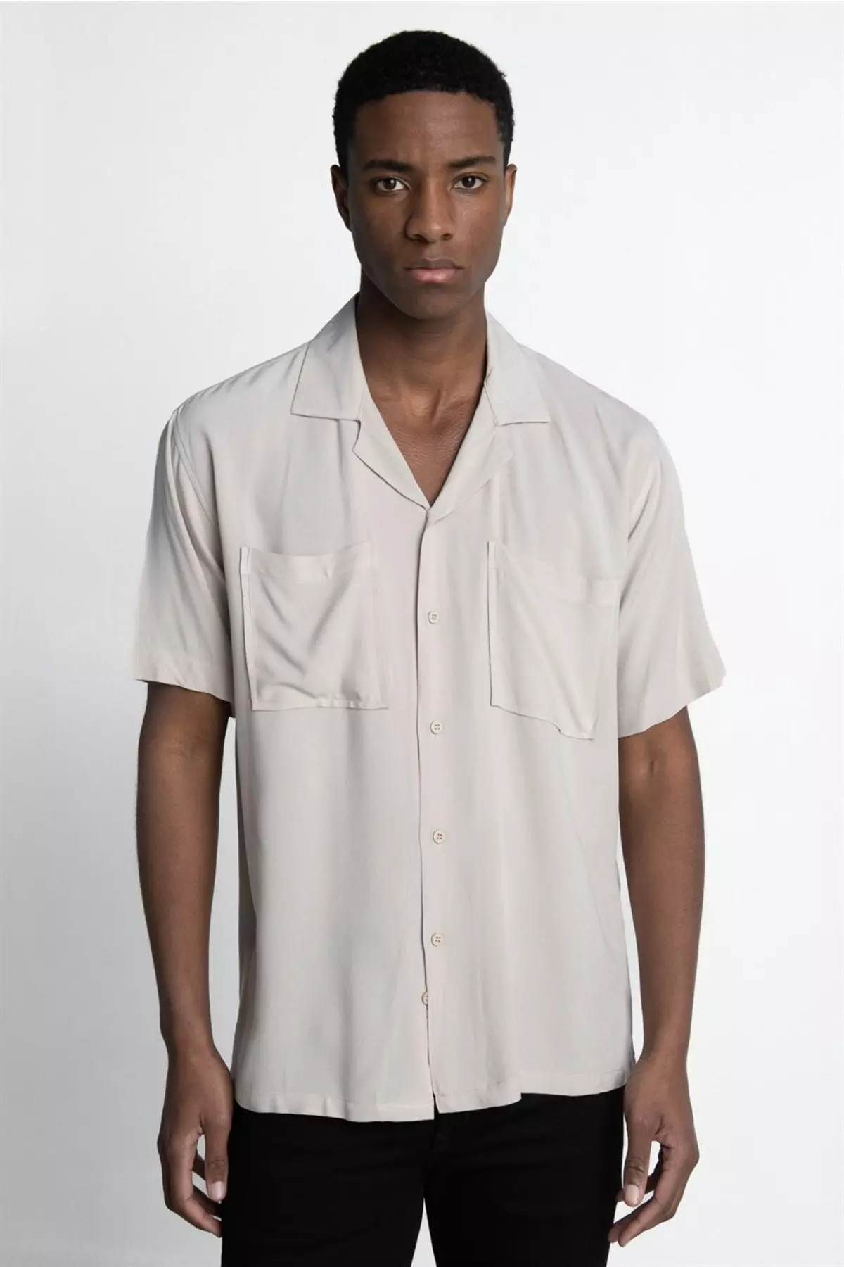 Relax Fit Short Sleeve Viscose Comfortable Fabric Scoop Neck Sports Shirt