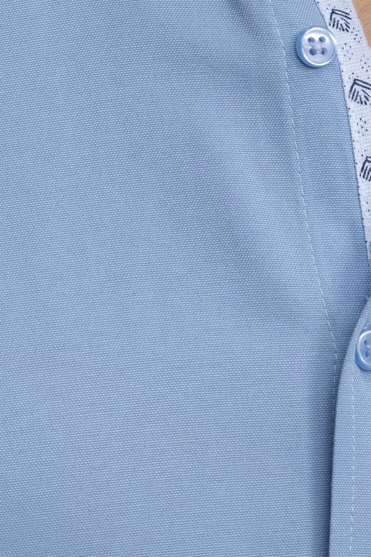 Classic Fit Cotton Easy Care Oxford Plain Men's Blue Shirt
