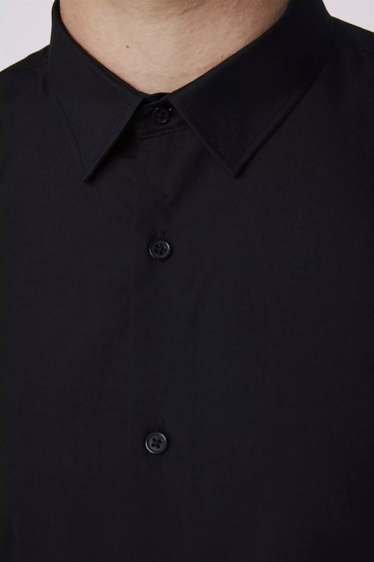 Slim Fit Cotton Easy Iron Men's Black Shirt