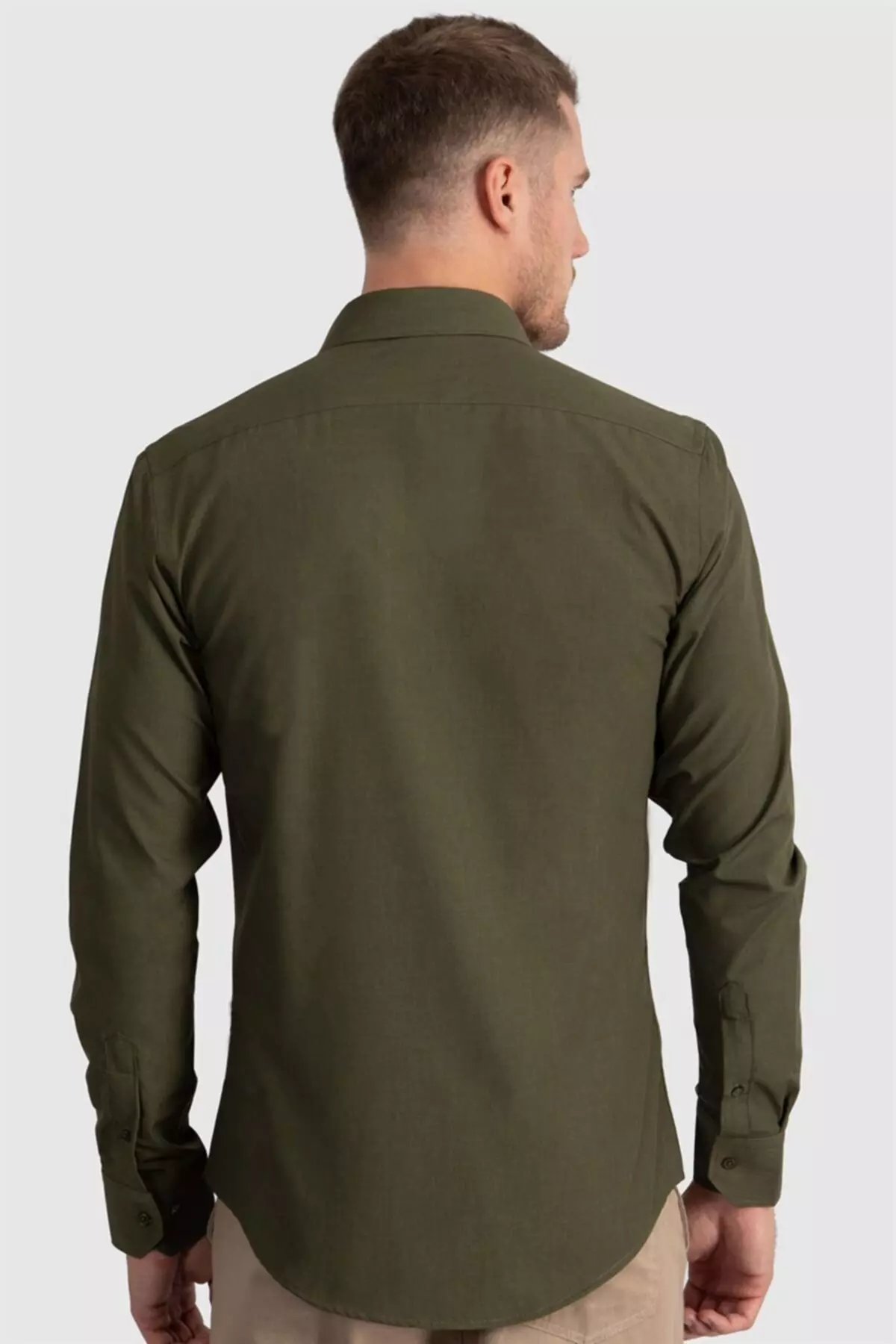 Slim Fit Narrow Cut Terry Cotton Men's Shirt