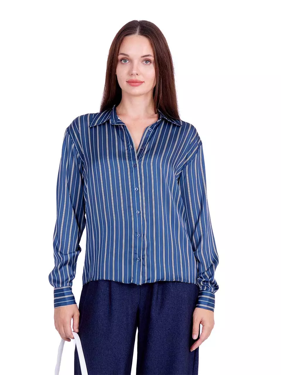 Women's Blouse Navy Blue 080395