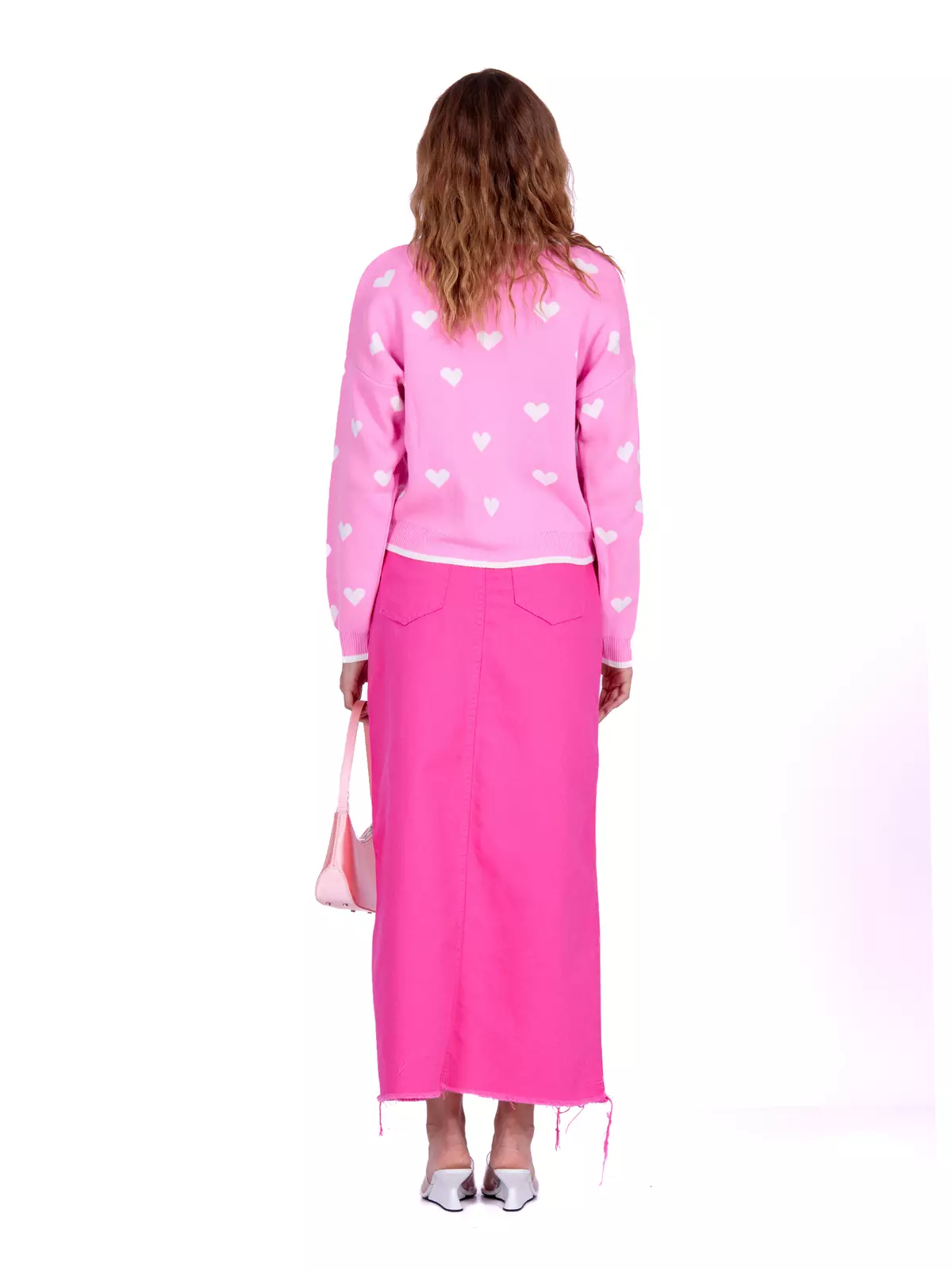 Kadın Kazak Hırka 10445 Pembe