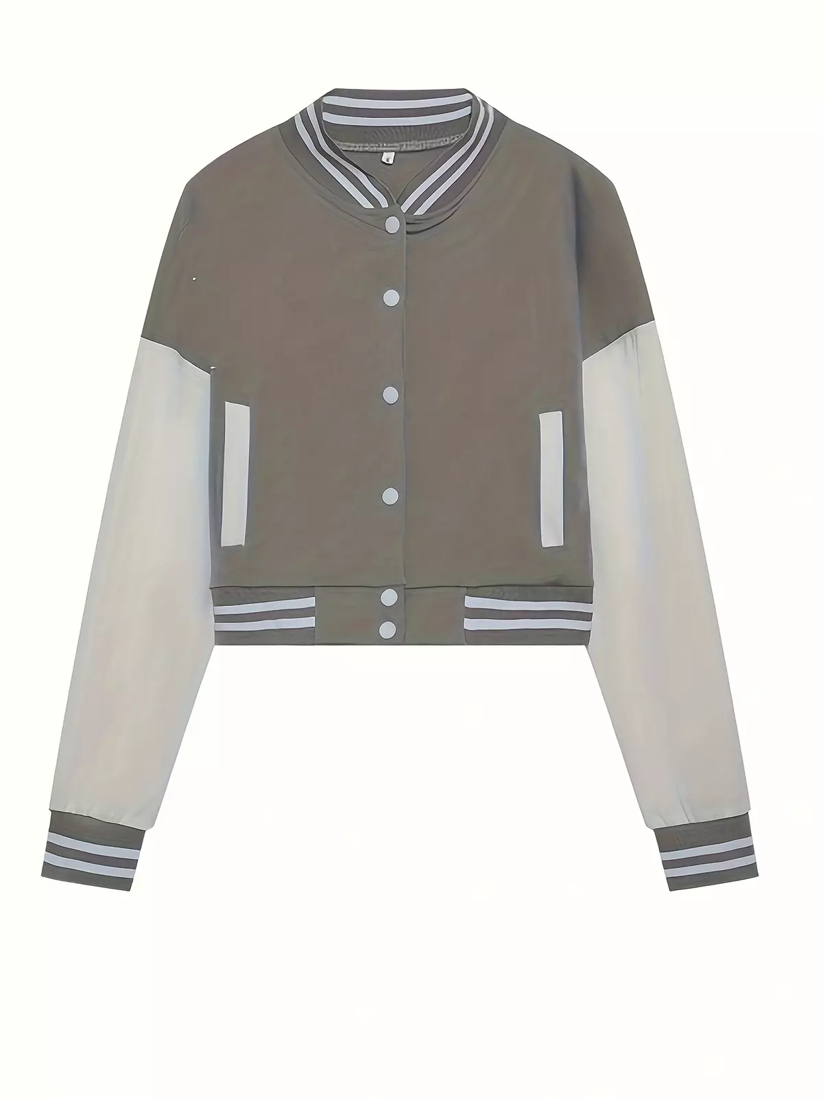 two-piece Women's Casual Bomber Jacket and Drawstring Pants Set - Comfortable and Stylish Outfit for Everyday Wear-grey