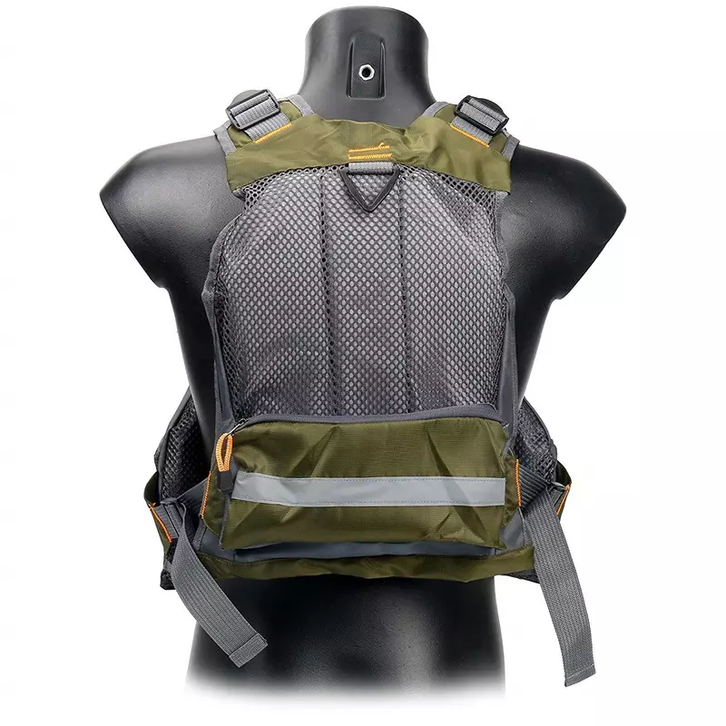 Adjustable Fishing Vest For Men And Women, For Fly Bass Fishing And Outdoor Activities-Chartreuse