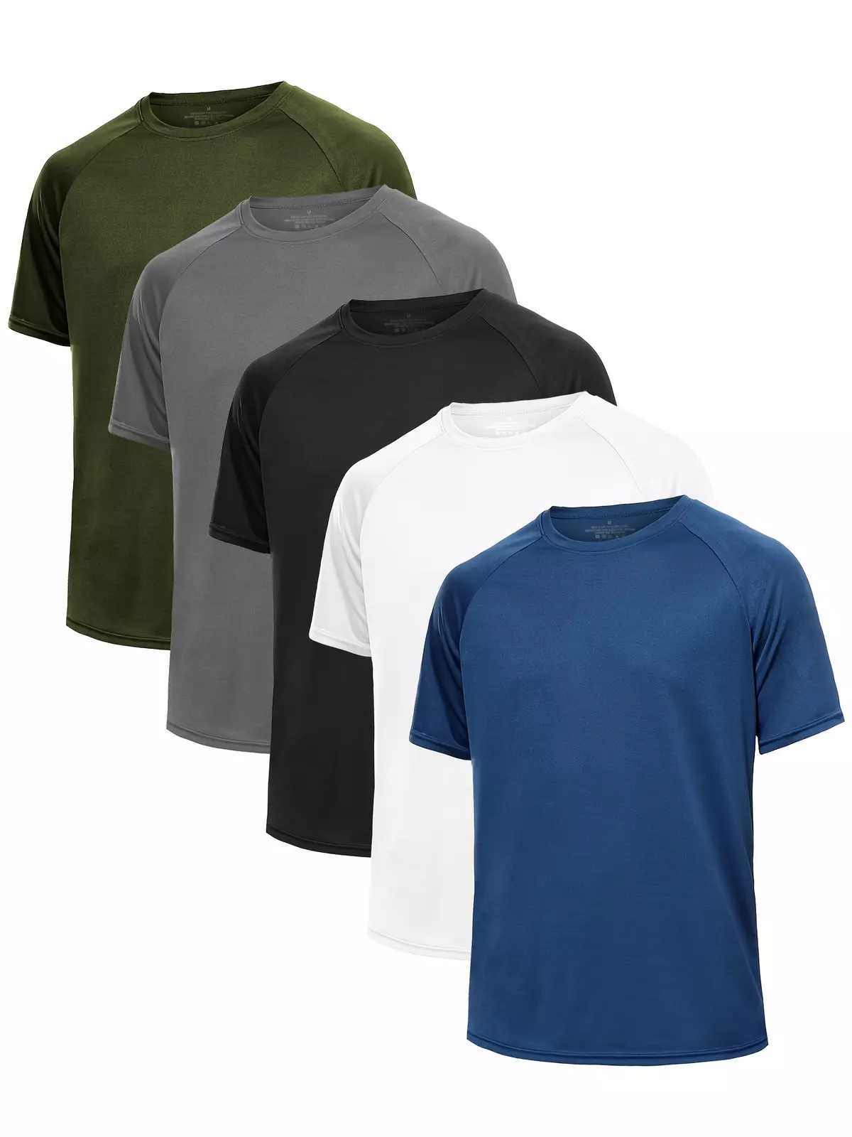 5 Pcs Mesh Workout Shirts For Men Quick Dry Short Sleeve Athletic Moisture Wicking T-Shirt ,for Running, Cycling