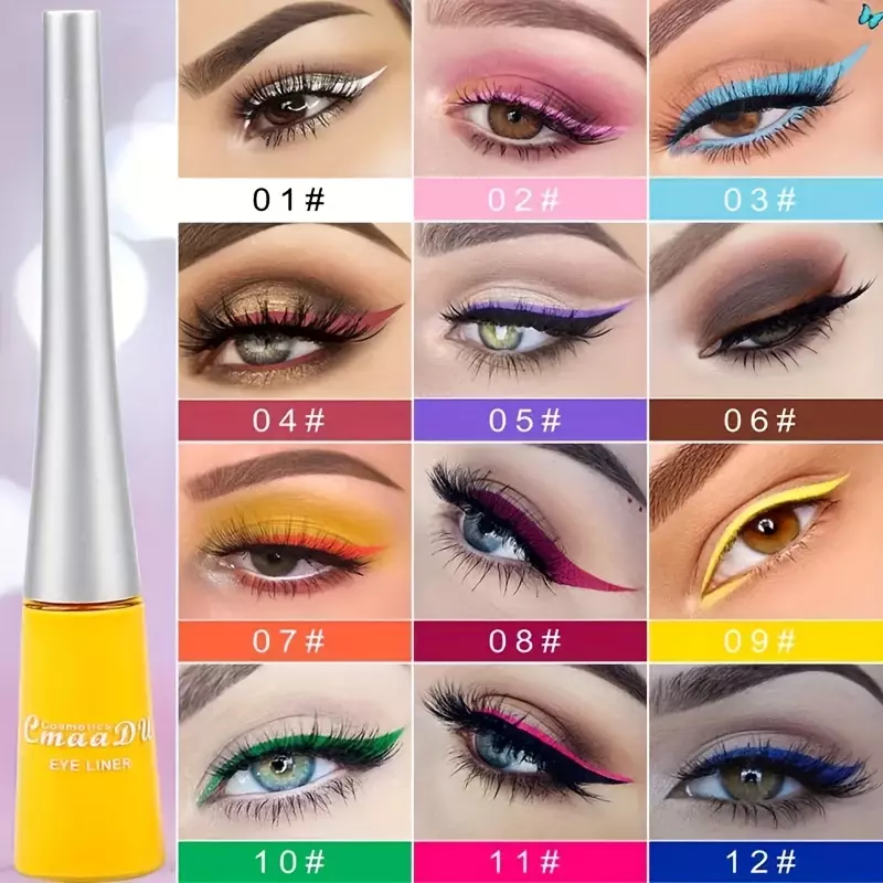 Smudge-Proof 17-Color Waterproof Eyeliner Stick - Quick-Dry, Alcohol-Free, High-Pigment Precision for Lasting Dramatic Looks-Color #04