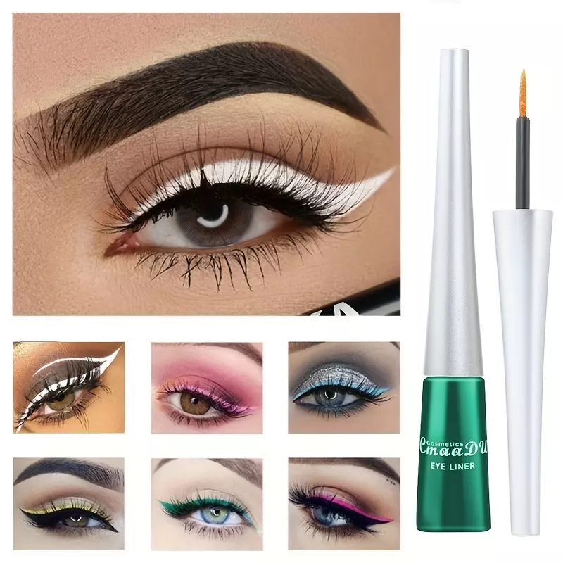 Smudge-Proof 17-Color Waterproof Eyeliner Stick - Quick-Dry, Alcohol-Free, High-Pigment Precision for Lasting Dramatic Looks-Color #12