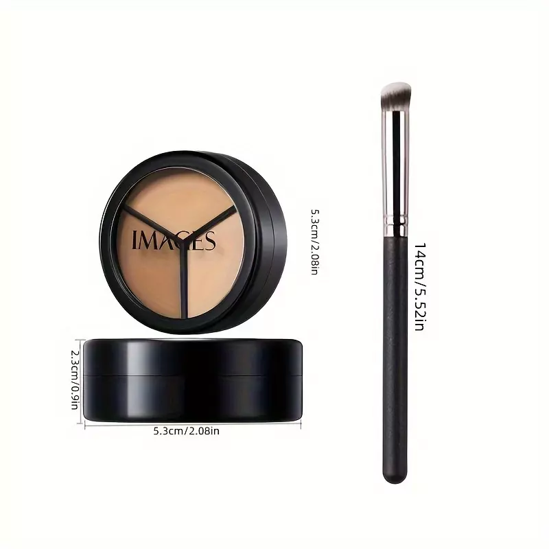 Three-color Concealer Contour Cream Cover Spots Acne Marks Dark Circles Tears Gap Contouring Foundation Cream Concealer Pen