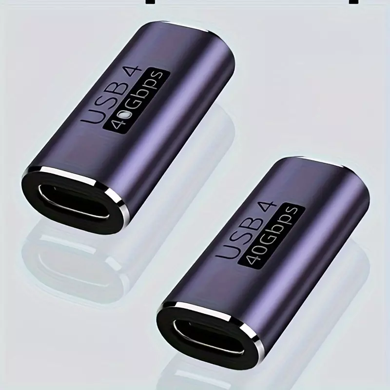1pc/2pcs USB C Adapter Type C Female To Female Adapter, Extender Support 100W Fast Charging, 40Gbps Data Transfer 8K@60Hz Video Output For Laptops, Tablets, Mobile Phones