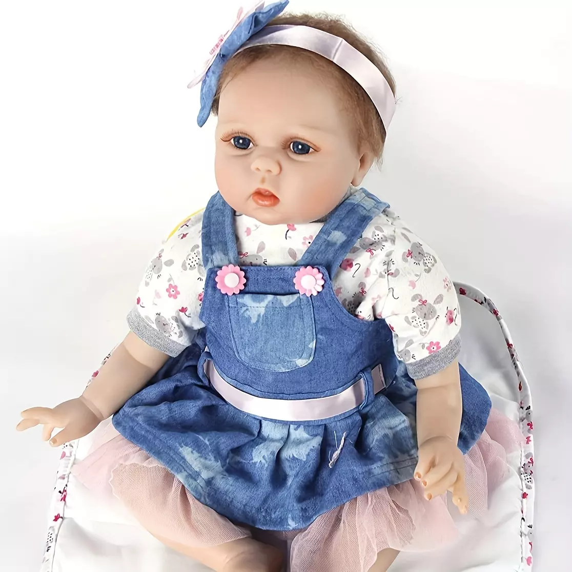 22''/55cm Reborn Doll, Real Life Soft Silicone Vinyl Reborn Doll, Lifelike Reborn Handmade Toy