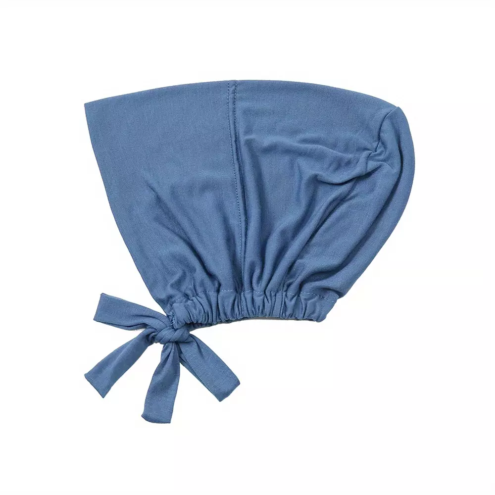 Adjustable Stretchy Inner Hijab Cap Solid Color Elegant Tie Back Undercap Casual Warm Decoration Cap-Leather Pink