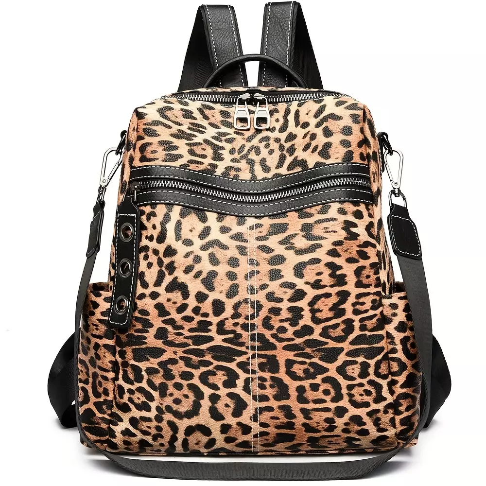 Backpack Purse For Women, Fashion Faux Leather Convertible Shoulder Handbag, Travel Bag Satchel Rucksack Ladies Bag-Coffee