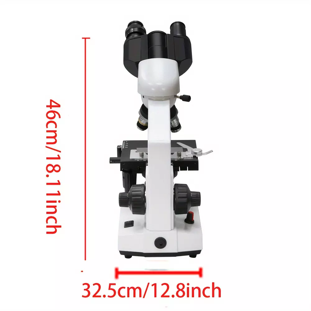 40X-2000X Binocular Compound Microscope,WF10X & WF 20X Eyepieces Lab Microscopes with Double Layer Mechanical Stage, Abbe Condenser, LED Illumination