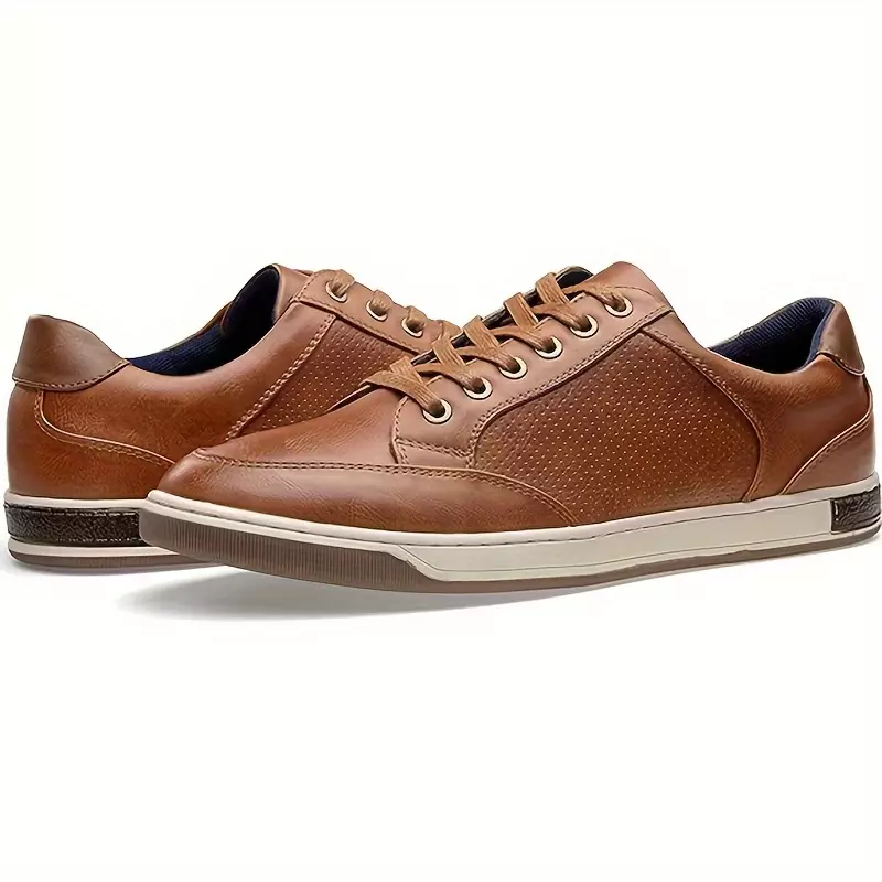 Men's Fashion Sneakers Retro Simple Casual Shoes for Men-A81Q02-brown